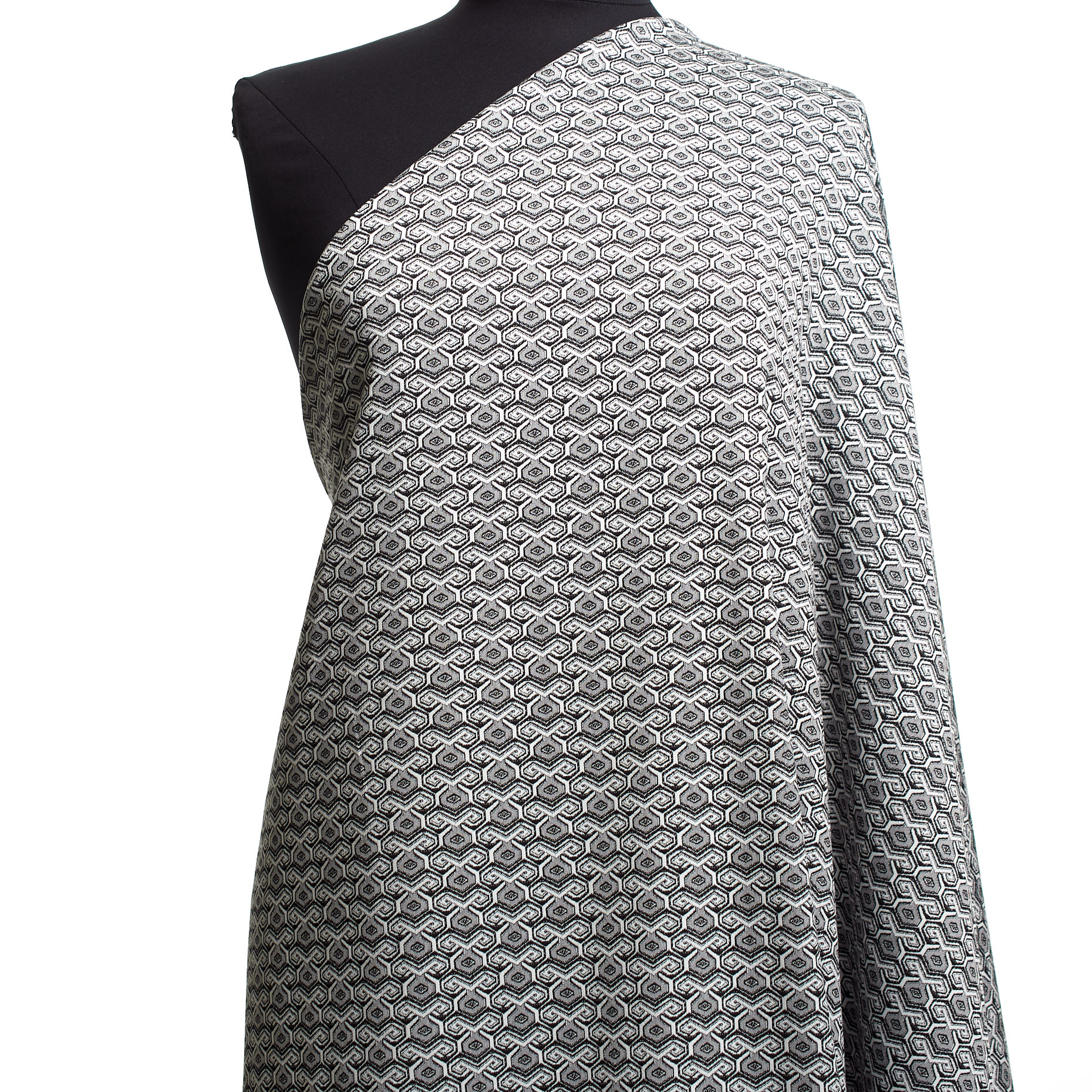 JACQUARD, COTTON ELASTIC, LUREX, KIT&RAVEN BLACK (F000041468) - Mannequin