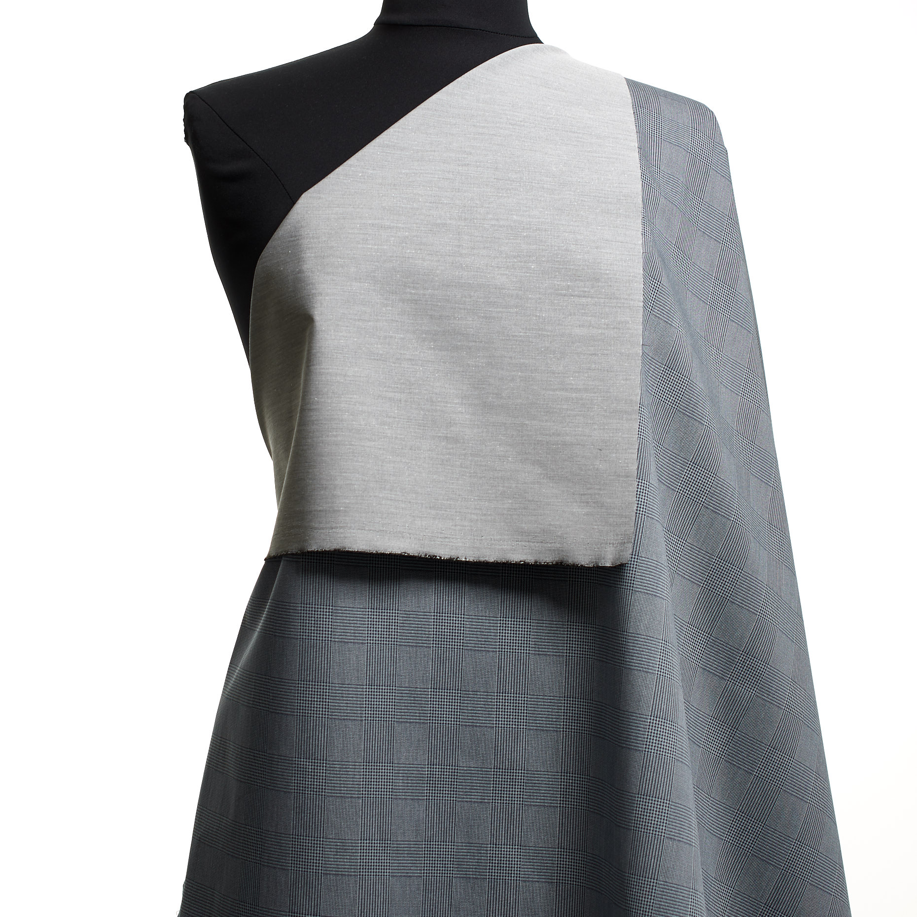 Popeline, Coton, Cadre, Folkstone Gray (F000045262) - Mannequin