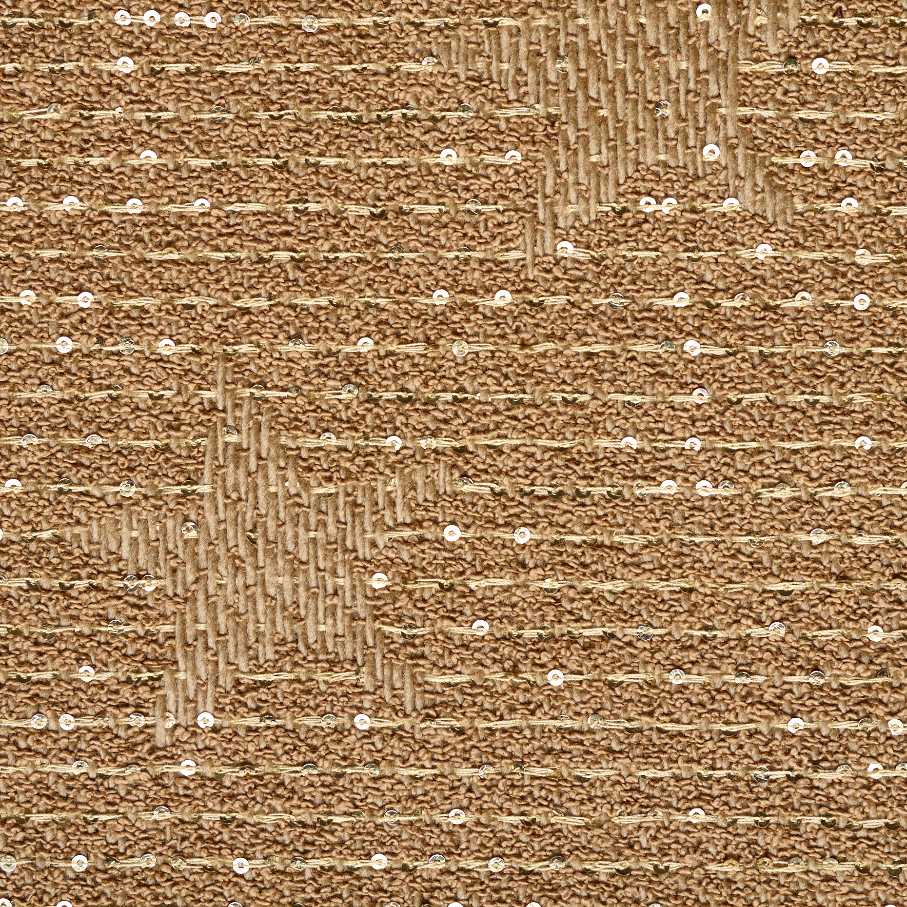 Виргинская шерсть, Хлопок Смесовый, Пайетки, Taos Taupe (F000047193) - Ткань