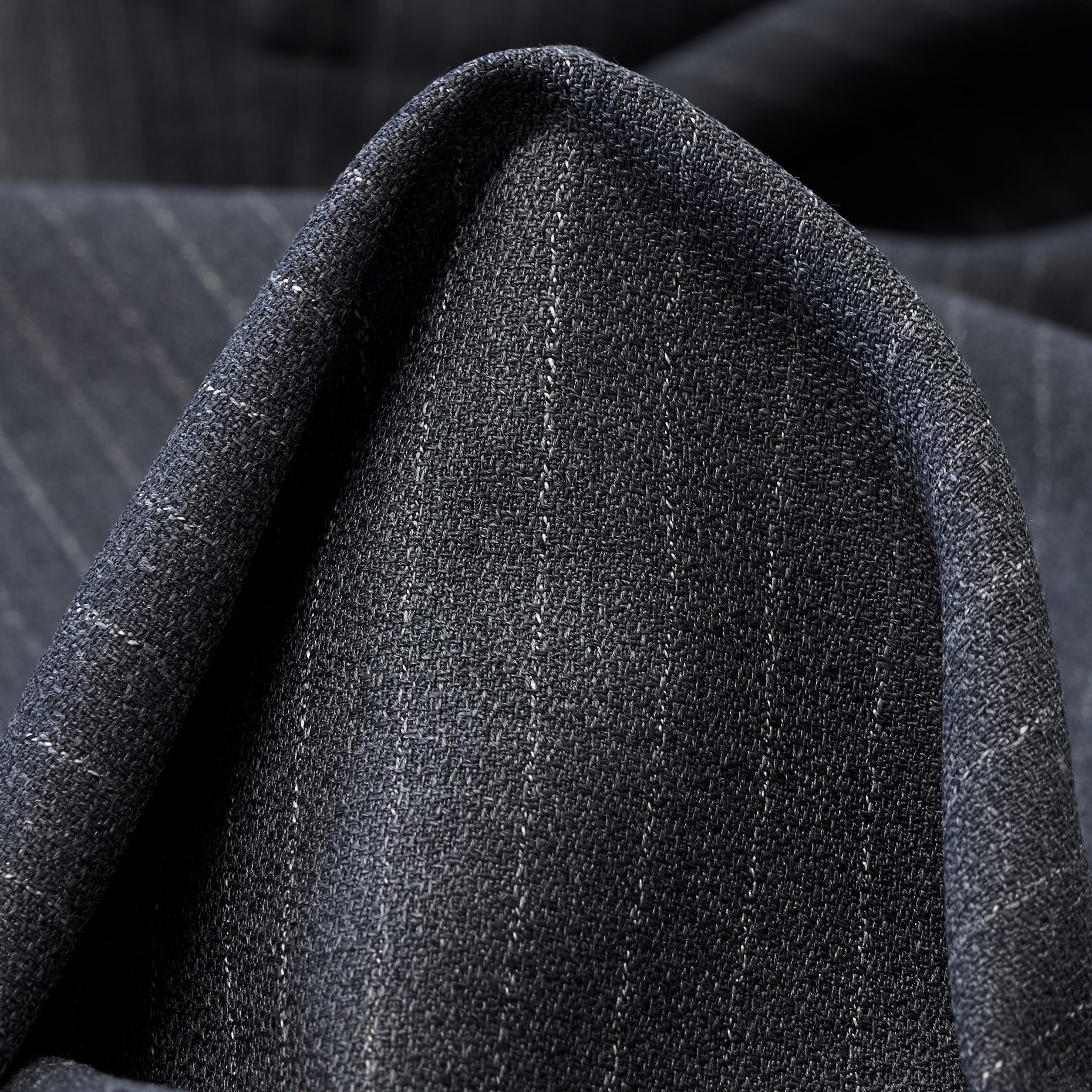 VIRGIN WOOL, PINSTRIPES, VOLCANIC ASH&BRILLIANT WHITE (F000042428)