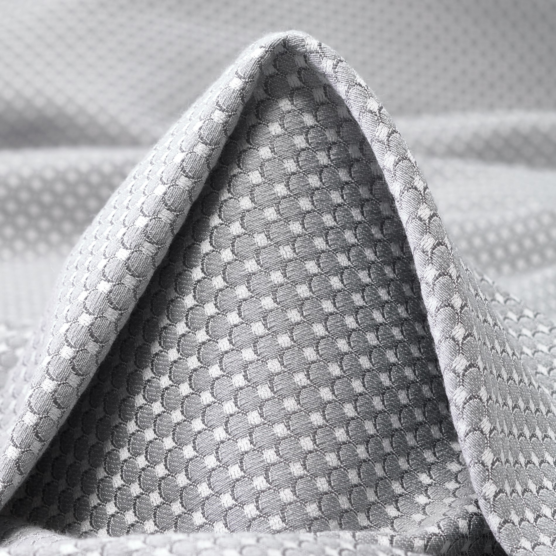 JACQUARD, COTTON, DOTS, IVORY&SILVER (F000032460)