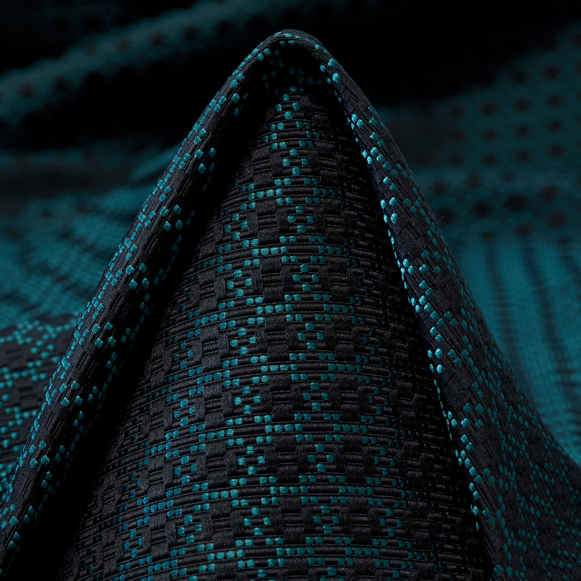 JACQUARD, JET BLACK&DEEP TEAL (F000014331)