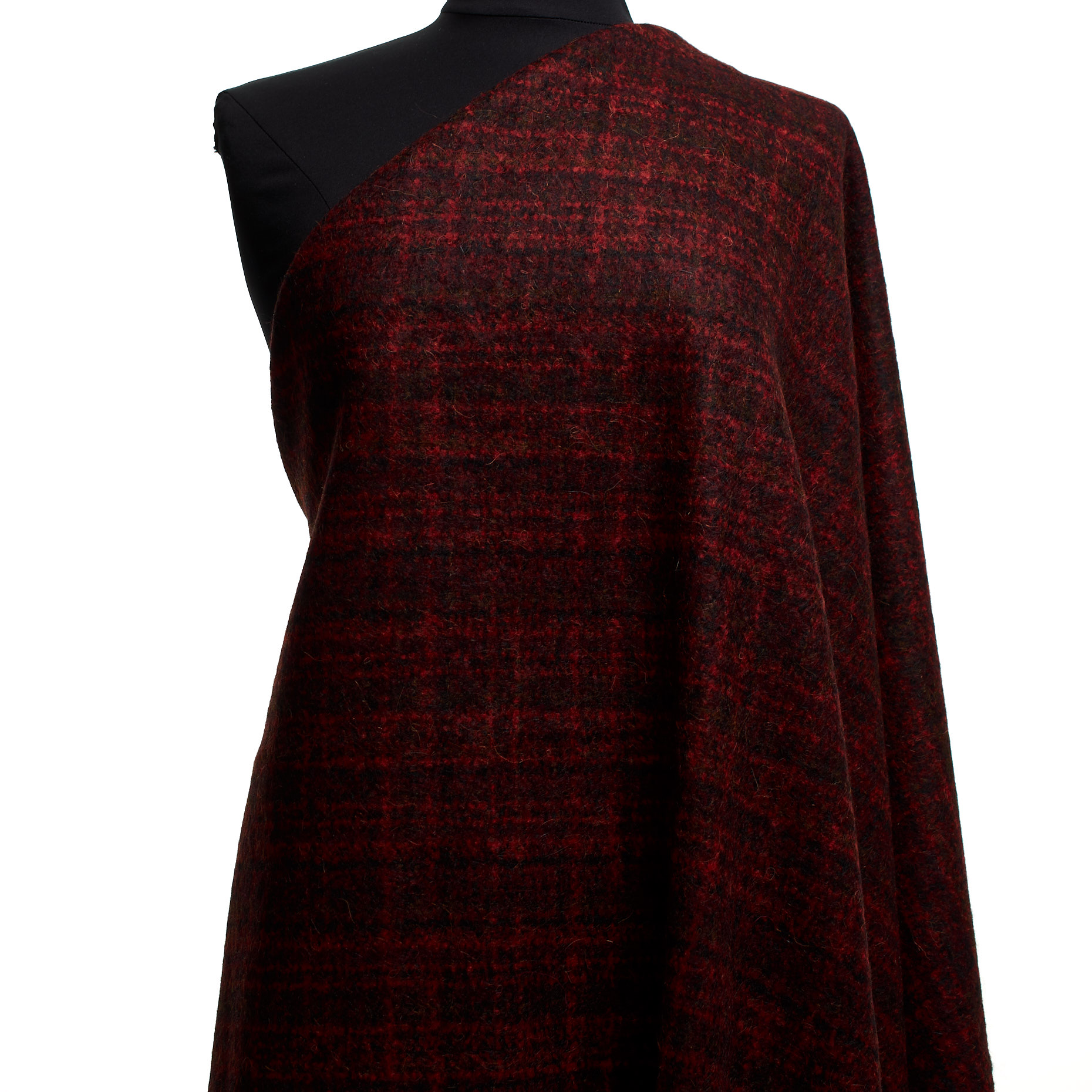 Flanella, Misto Lana, Quadro, Merlot&Caviar (F000043806) - Manichino