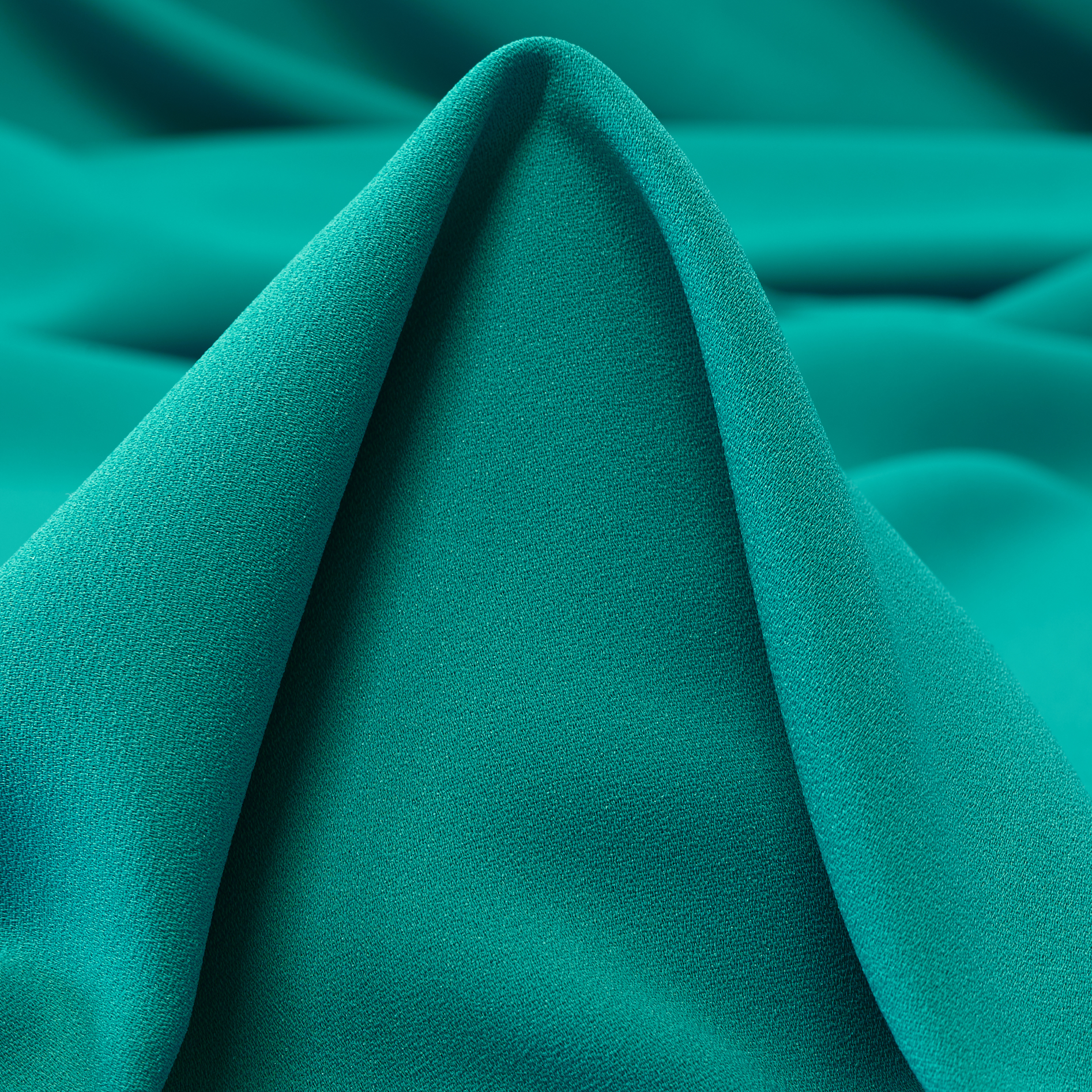 CRÊPE DE CHINE, ELASTIC, TILE BLUE (F000035277)