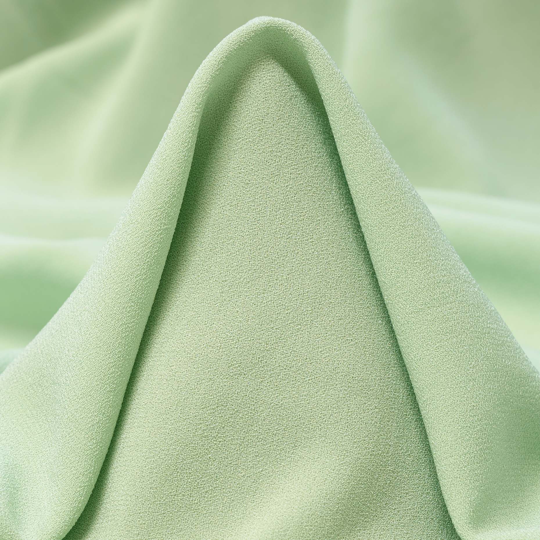 CRÊPE, SATIN, TRIACETATE, PASTEL GREEN
