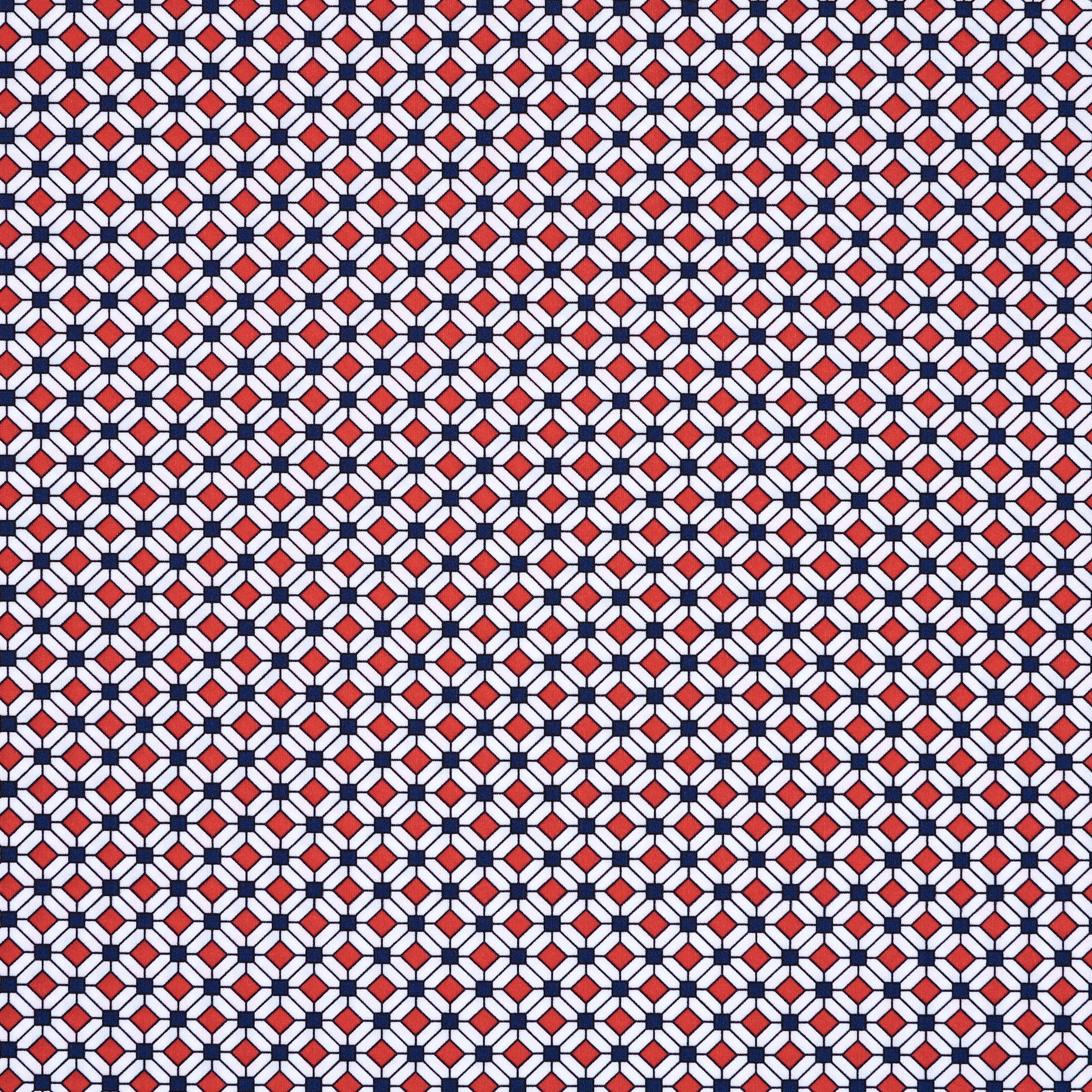 Techno Jersey, Estampado, Alta Elasticidad, Red Alert&Brilliant White (F000041509) - Tejido