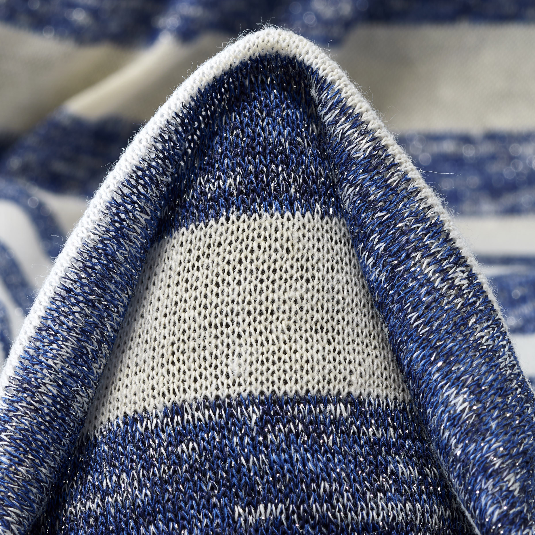 Одиночный Джерси, Хлопок, Полоска, Atomic Blue&Ivory (F000029364)