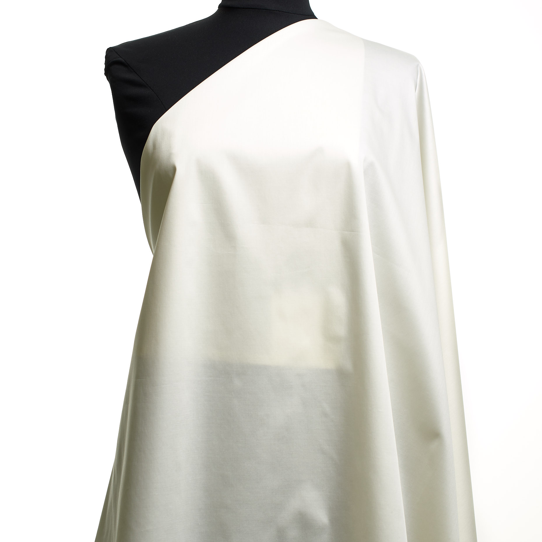 Sateen, Cotone, Stretch, Lucent White (F000046446) - Manichino