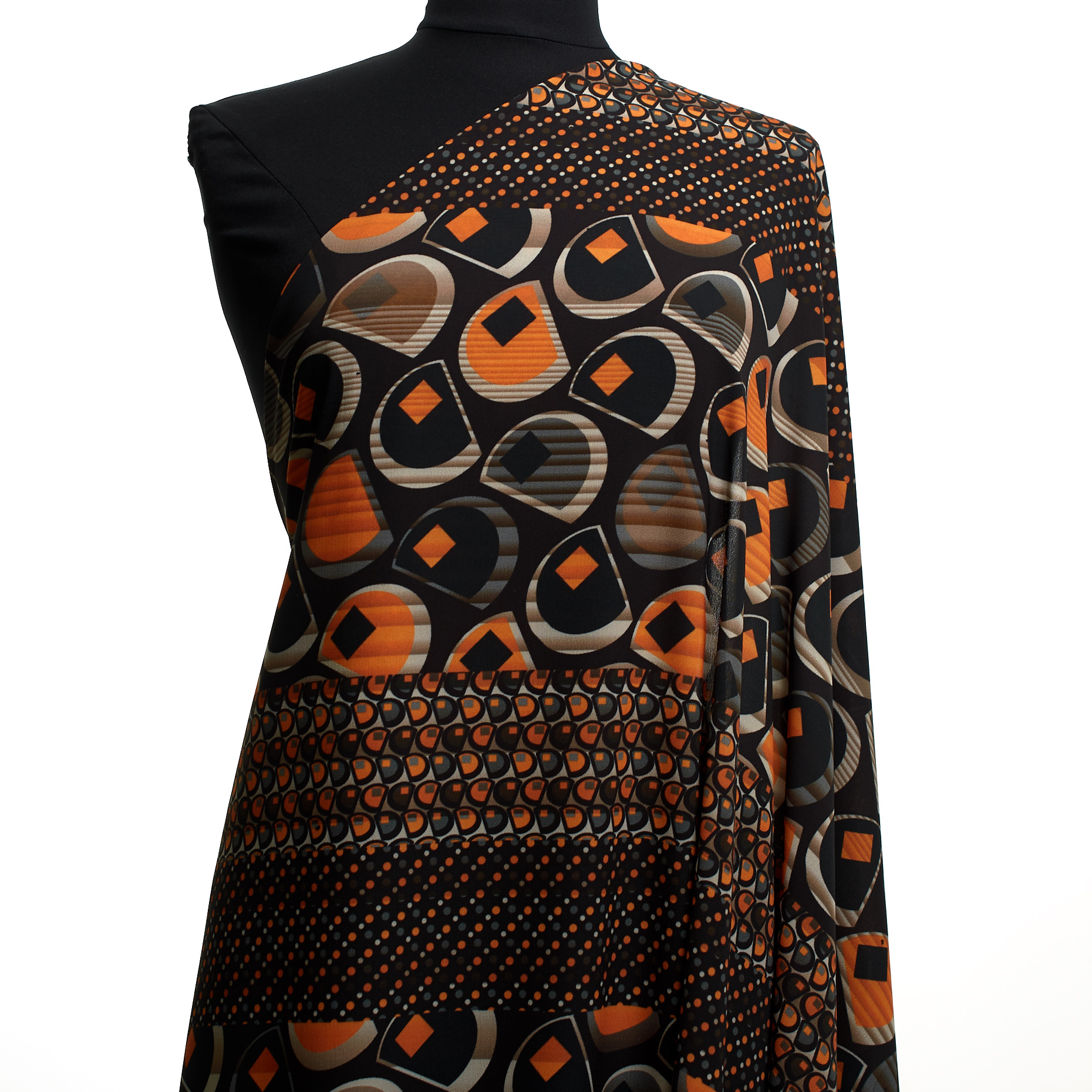 CRÊPE DE CHINE, PRINTED, BARELY BLUE (F000031273) - Mannequin