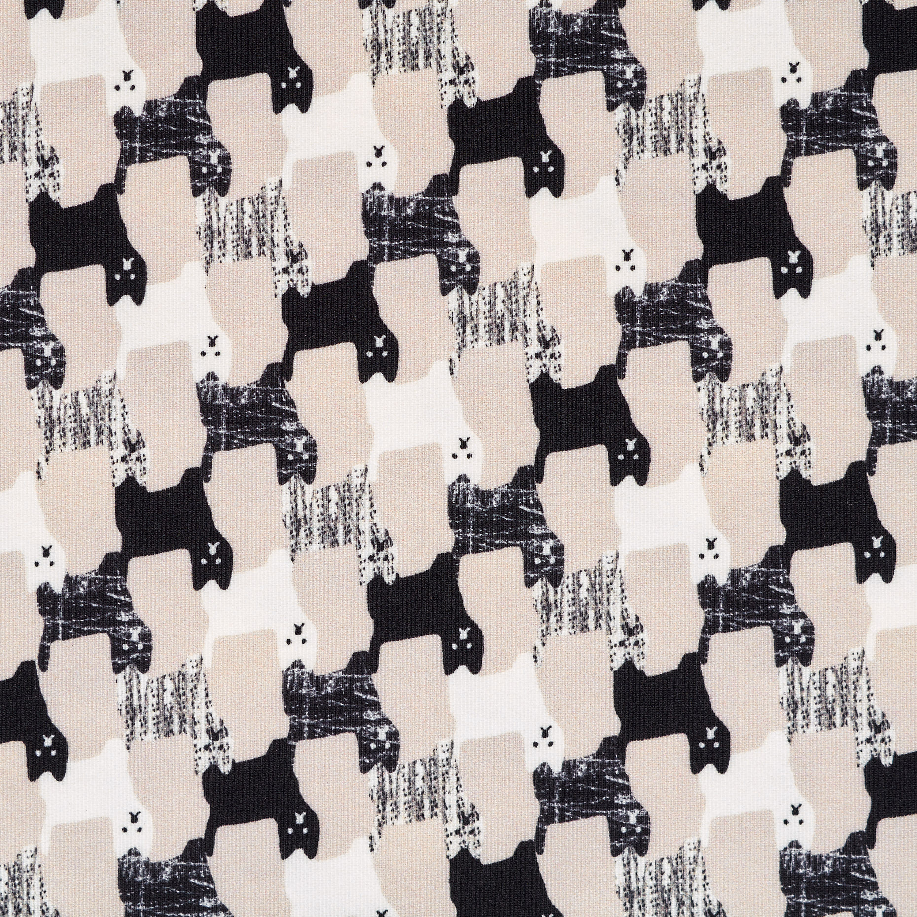 TECHNO JERSEY, POLYAMID, PRINTED, RAVEN BLACK&CLOUD (F000042846) - Texture