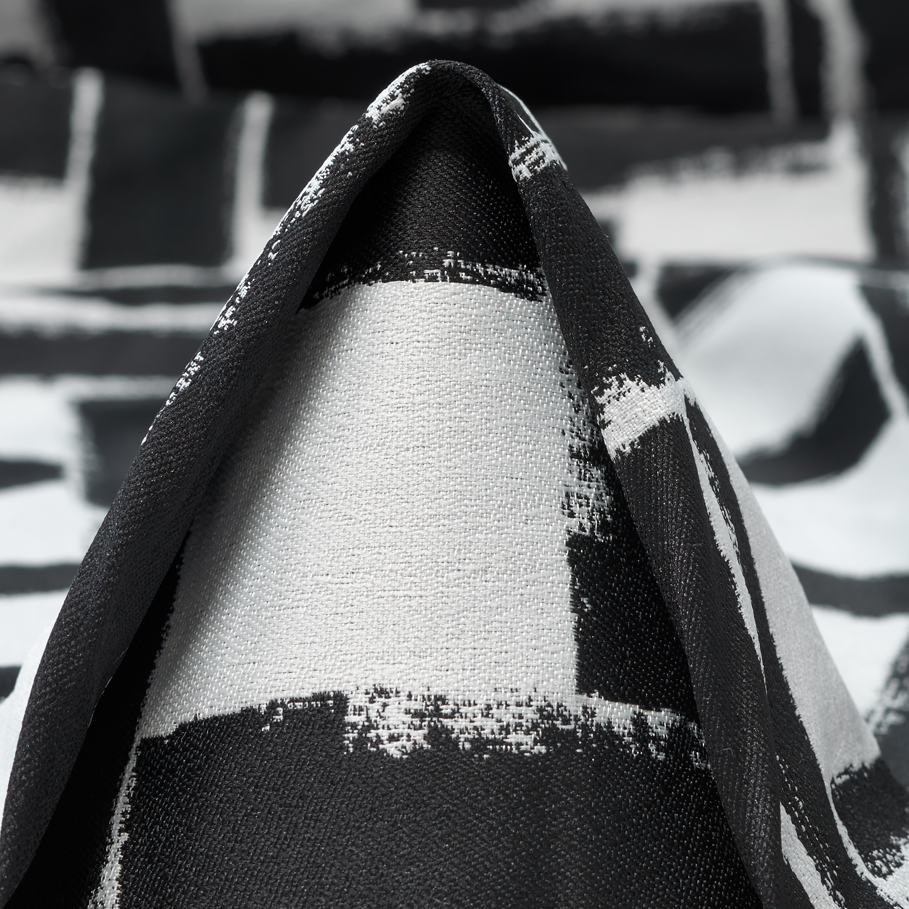 Żakard, Kratka, Raven Black&Snow White (F000015497)