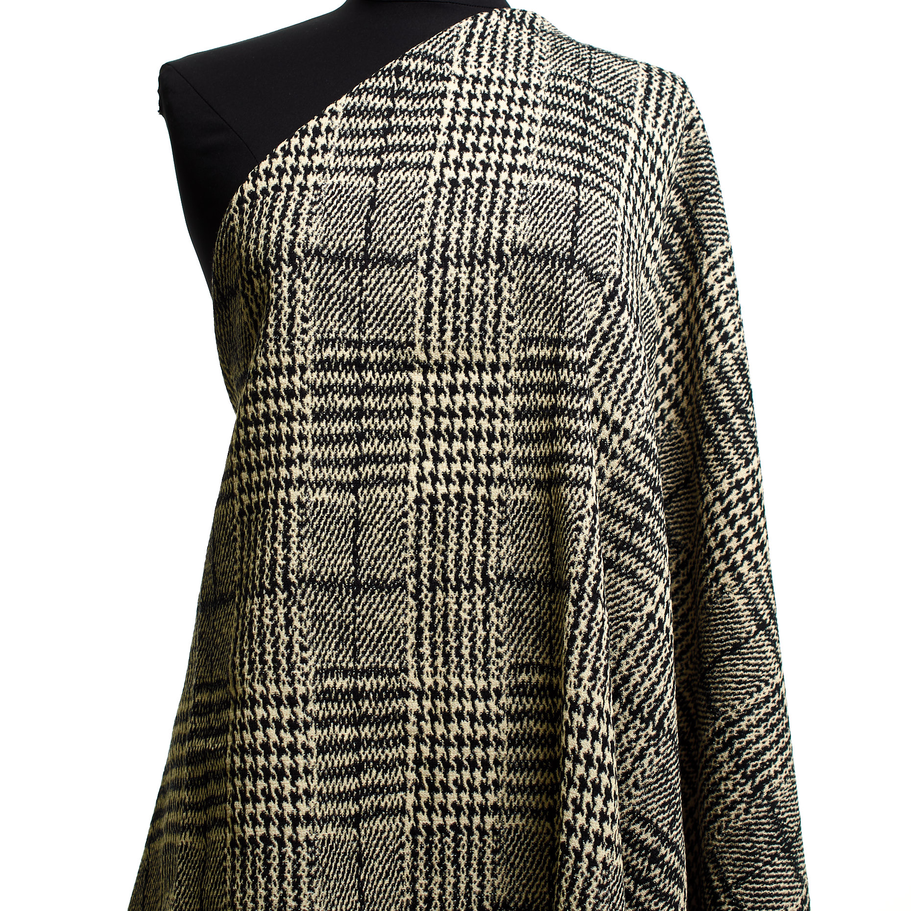 Jacquard, Cotone Elastico, Vanilla Ice&Raven Black (F000044066) - Manichino