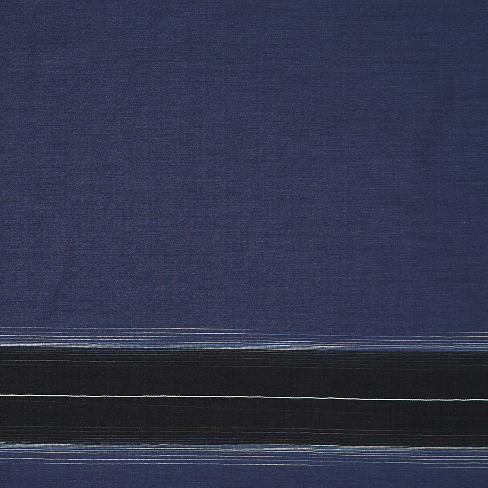 Voile, Viscose , Rayé, Blue Indigo&Raven Black (F000035208) - Tissage