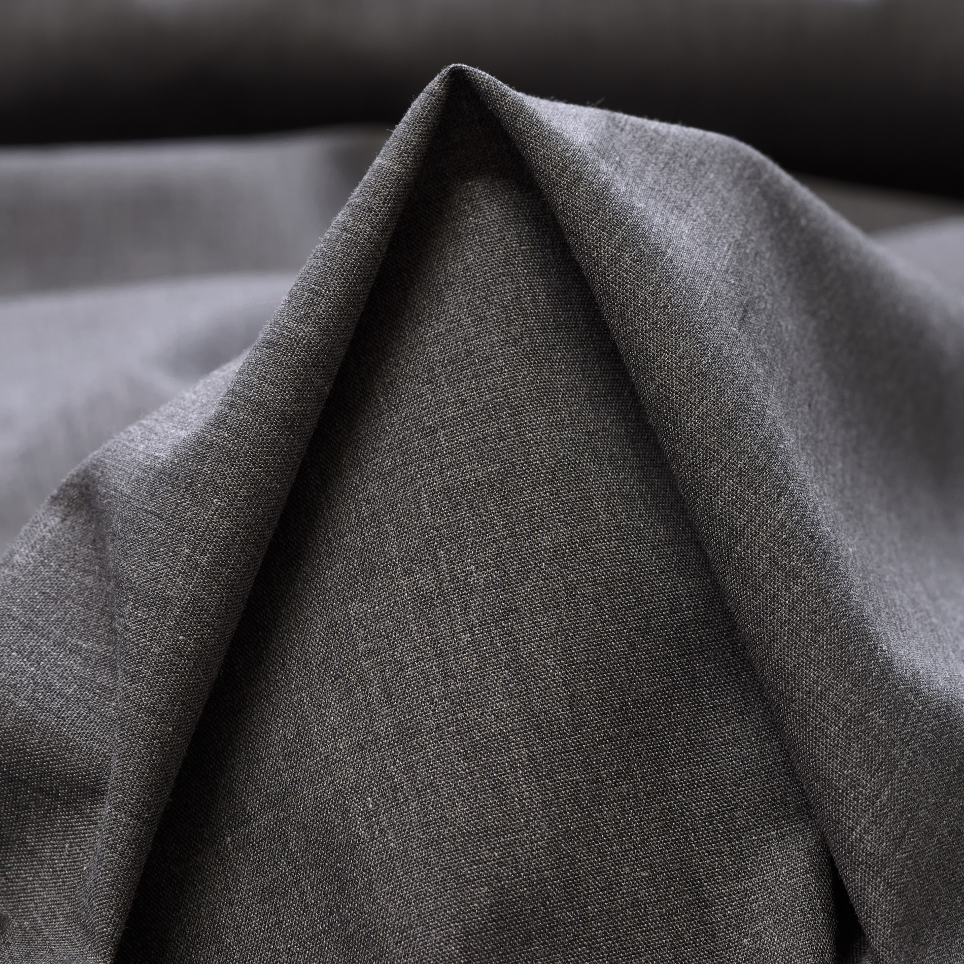 FLANNEL, COTTON BLEND, MELANGE, STEEL GRAY (F000032926)