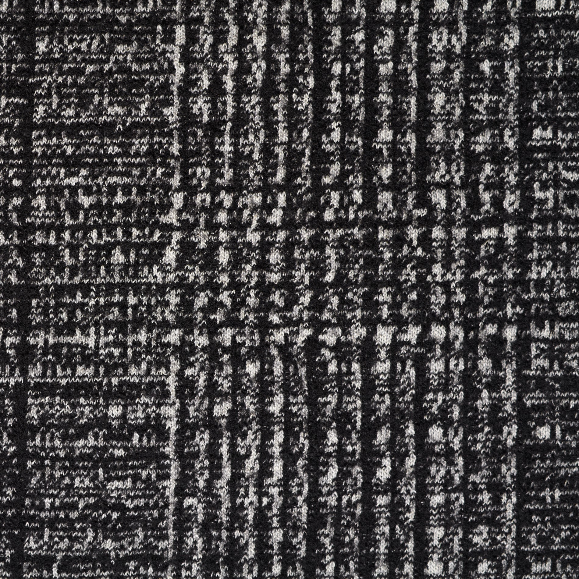 Jersey, Wool, Príncipe de Gales, Black&Snow White (F000033063) - Tejido