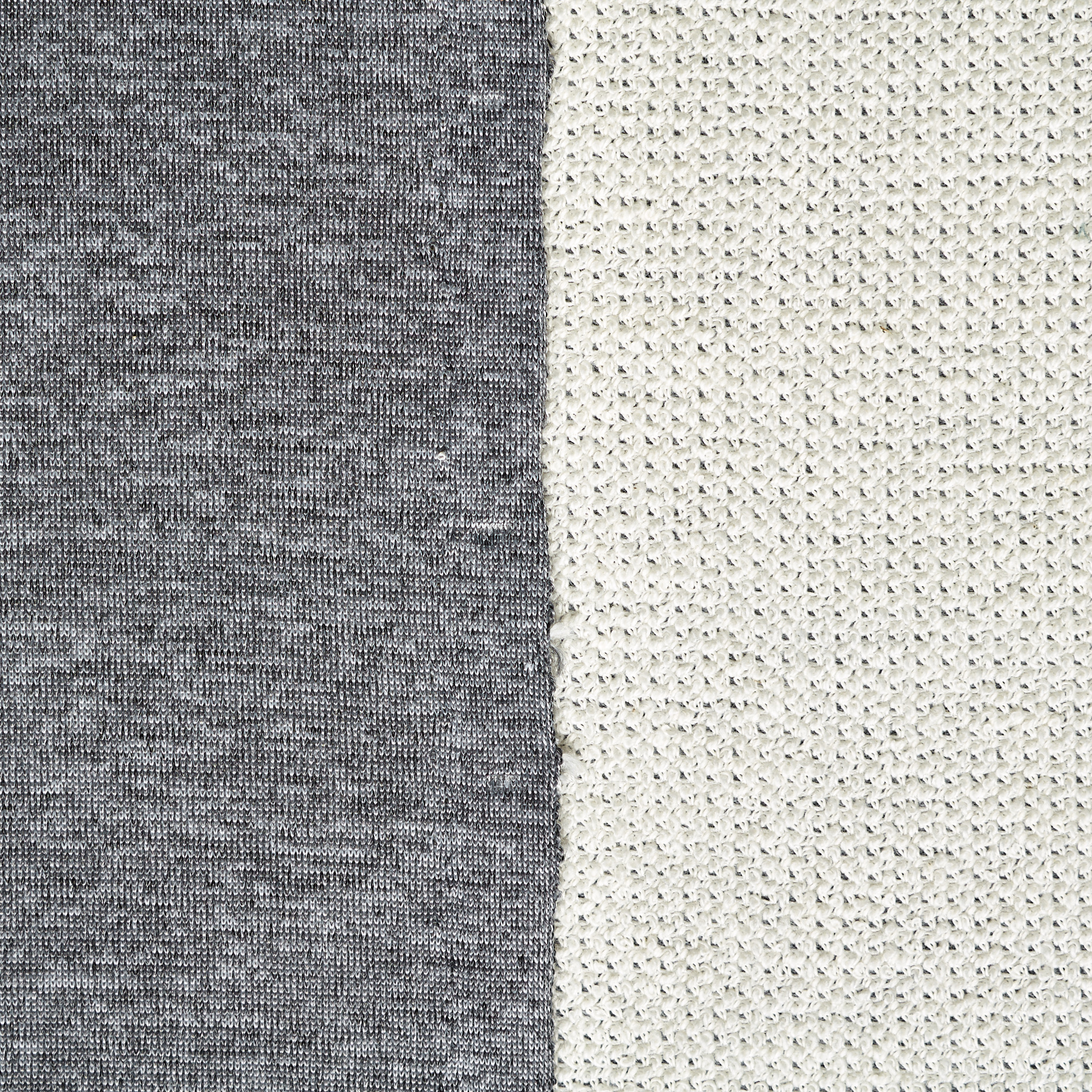 FRENCH TERRY, COTTON BLEND, MELANGE, TITANIUM (F000047045) - Texture
