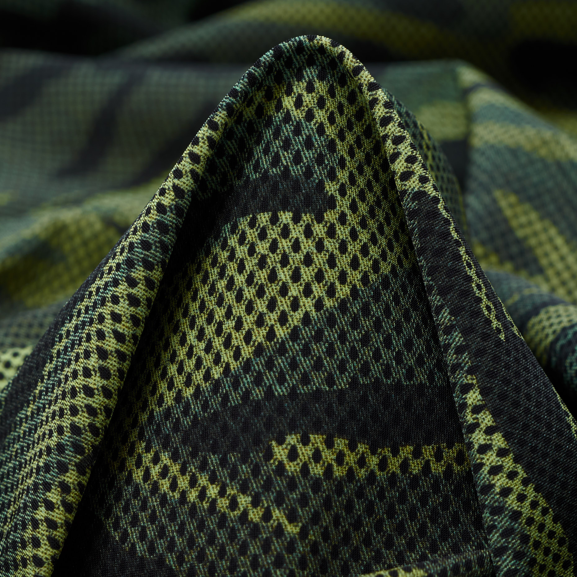 TECHNO JERSEY, PRINTED, HIGH ELASTICITY, AGAVE GREEN (F000041306)