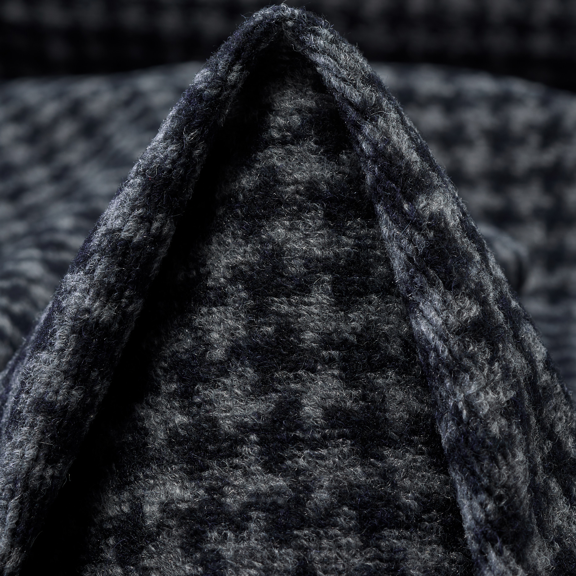 JERSEY, WOOL, HOUNDSTOOTH, CHISELED STONE&VULCAN (F000047400)