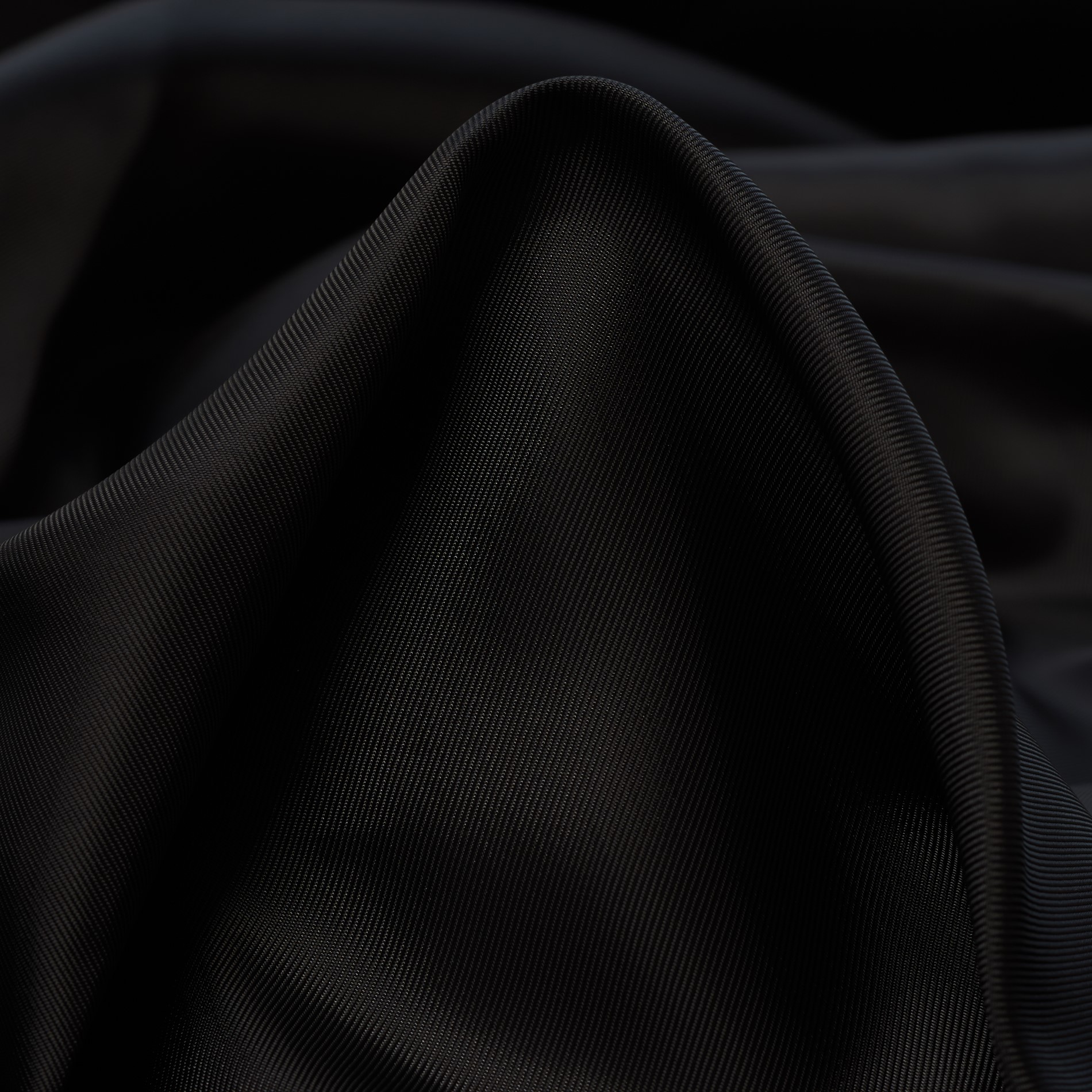 CUPRO, LINING, TWILL, JET BLACK