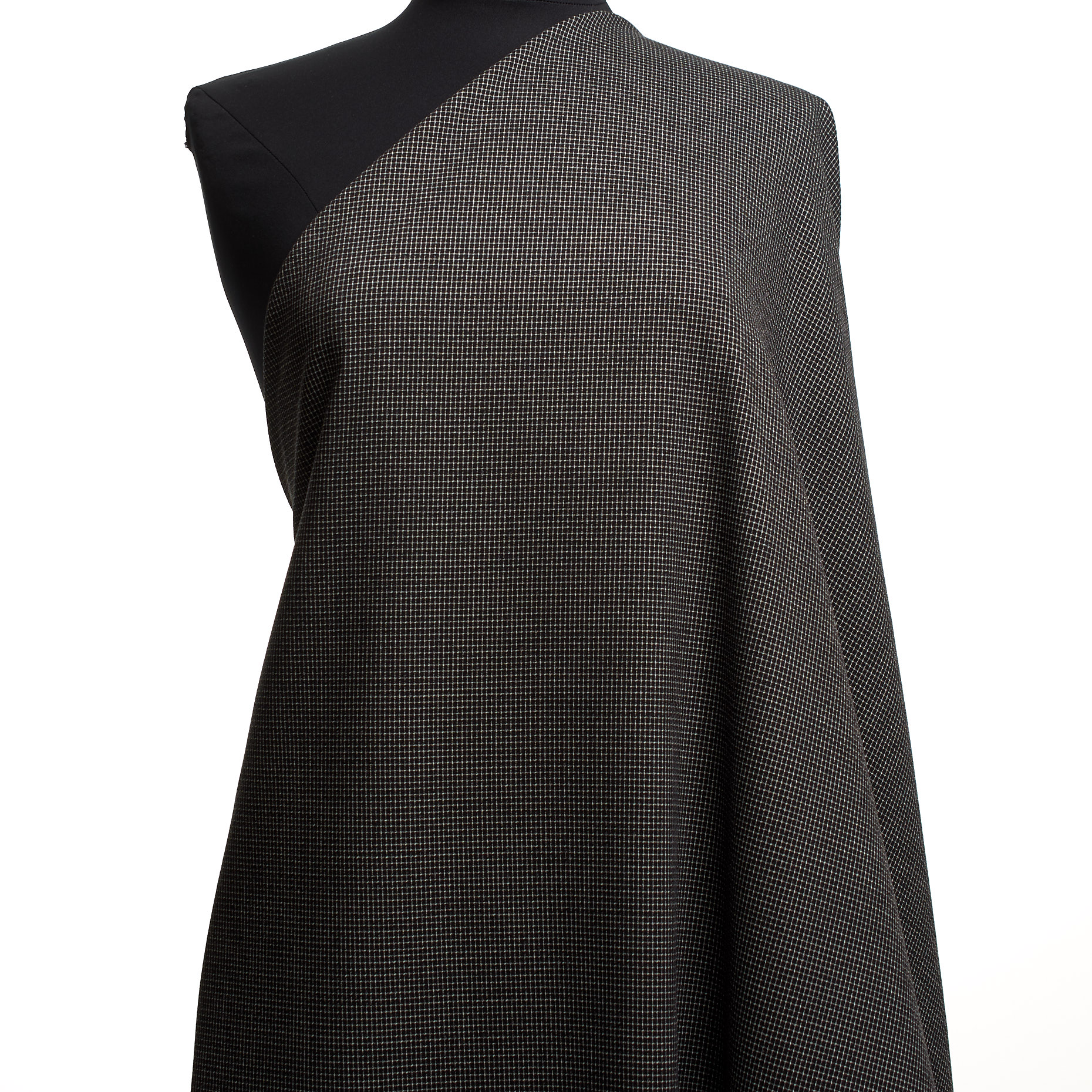 CANVAS, COTTON WOOL, ELASTIC, RAVEN BLACK&SNOW WHITE (F000038268) - Mannequin