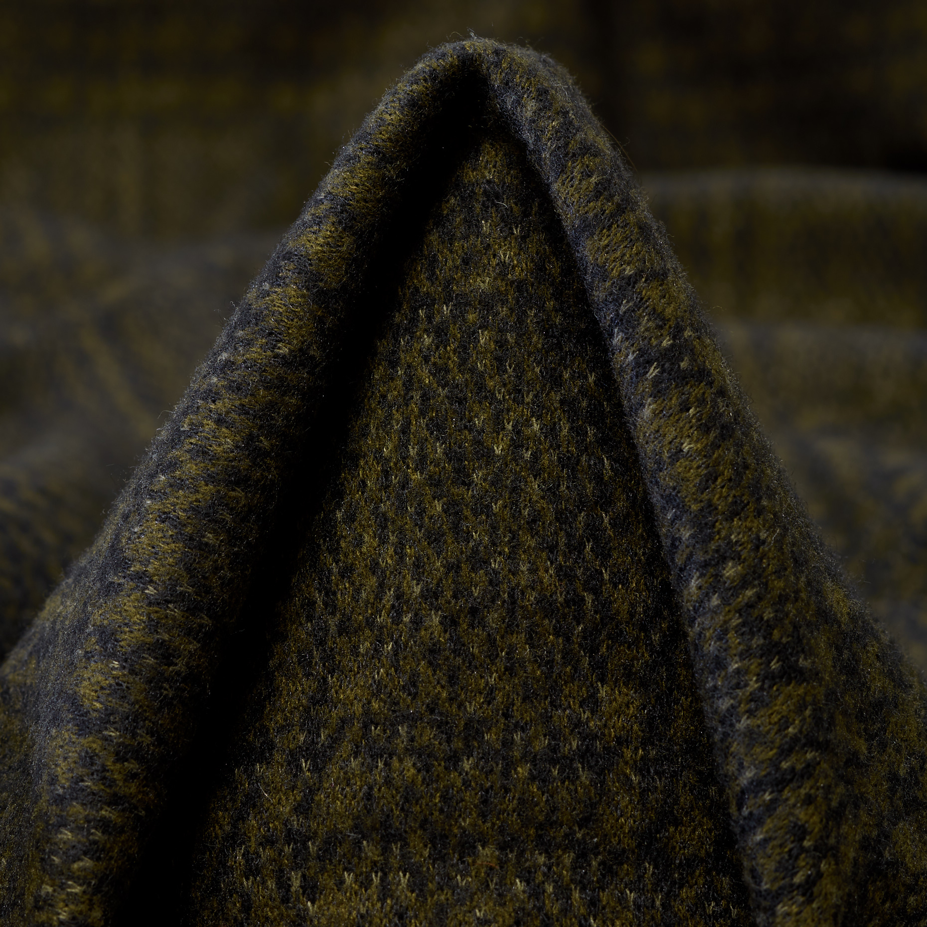 JERSEY, VISCOSE, CHECK, BURNT OLIVE (F000048136)