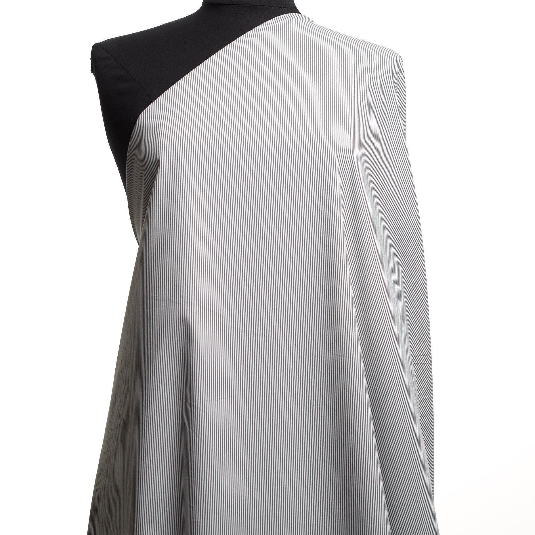 POPLIN, VISCOSE, STRIPES, CHISELED STONE&MARSHMALLOW (F000041383) - Mannequin