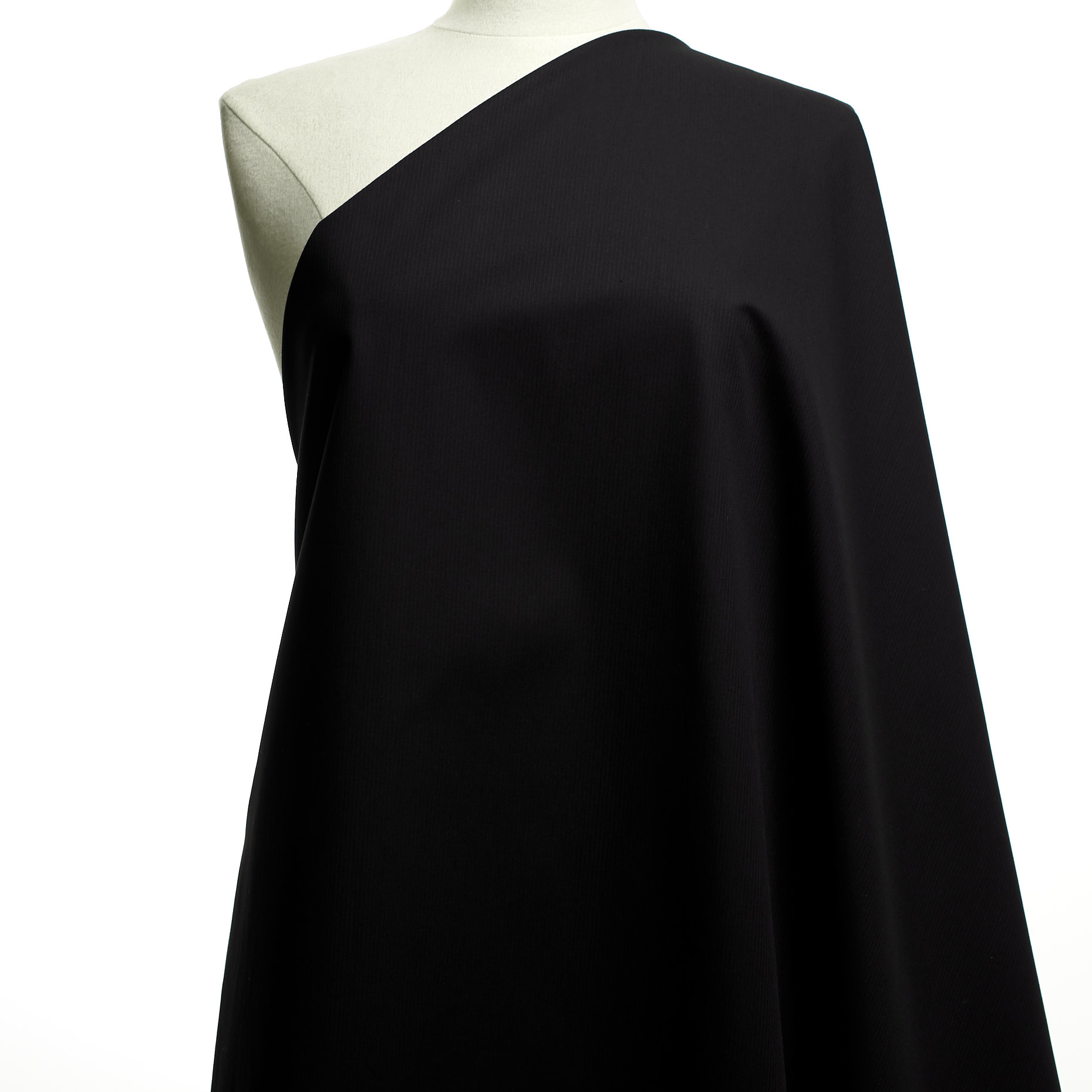 COTTON, STRIPES, TONE ON TONE, RAVEN BLACK (T0000456) - Mannequin