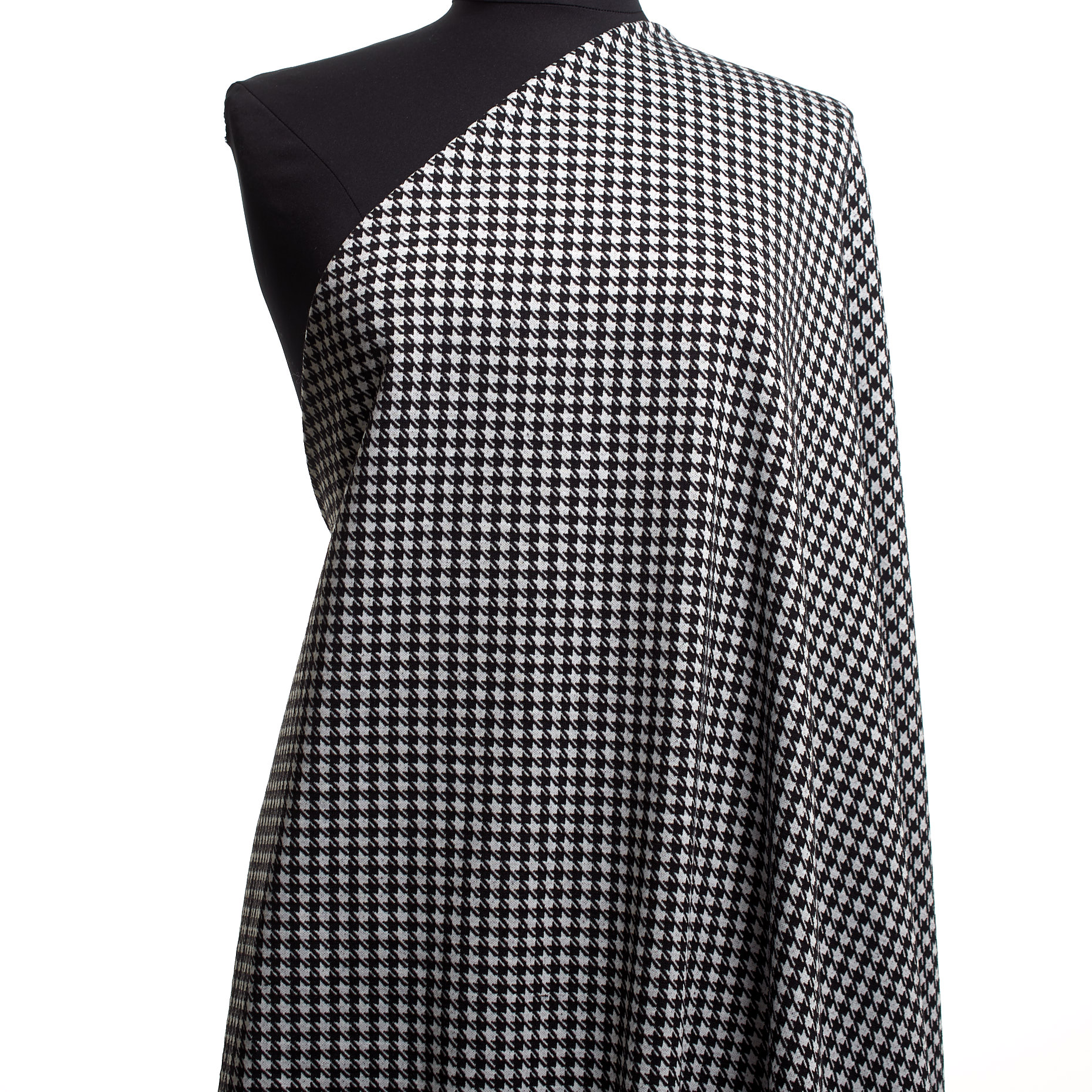 JERSEY, JACQUARD, WOOL BLEND, RAVEN BLACK&BRILLIANT WHITE (F000041587) - Mannequin