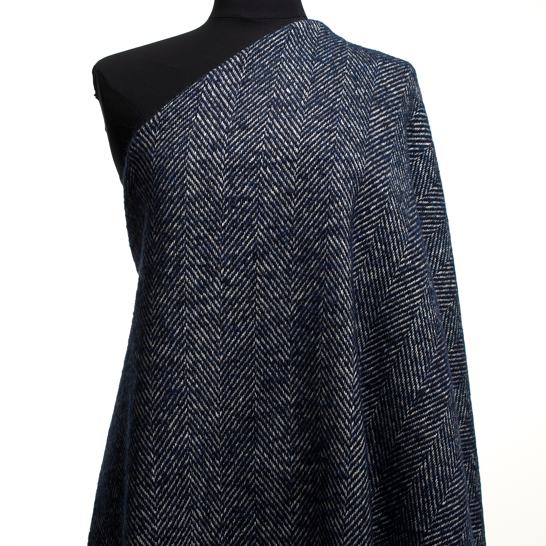 HERRINGBONE, WOOL BLEND, COTTON BLEND, ASPHALT (F000047719) - Mannequin