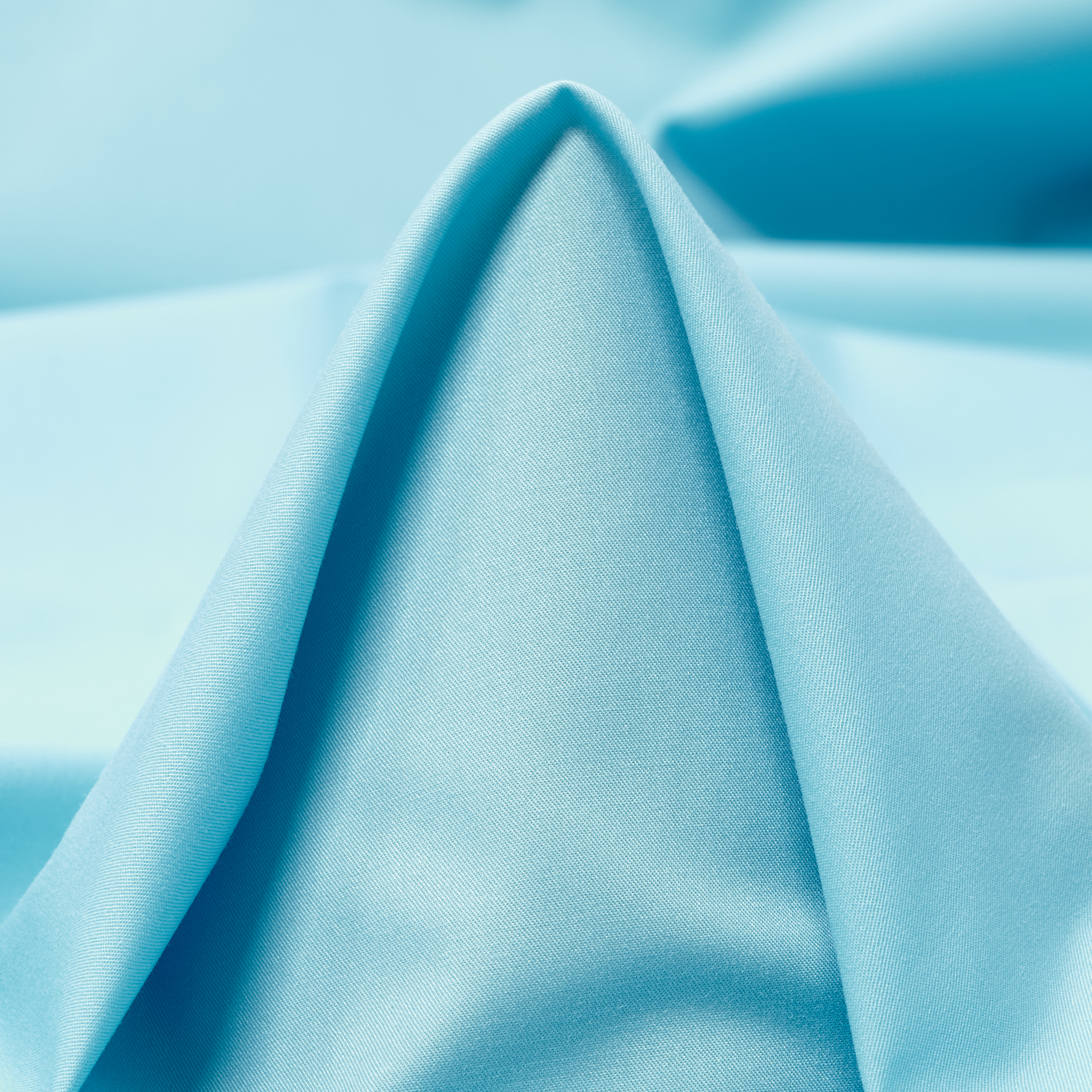 POPLIN, COTTON ELASTIC, PALE TURQUOISE