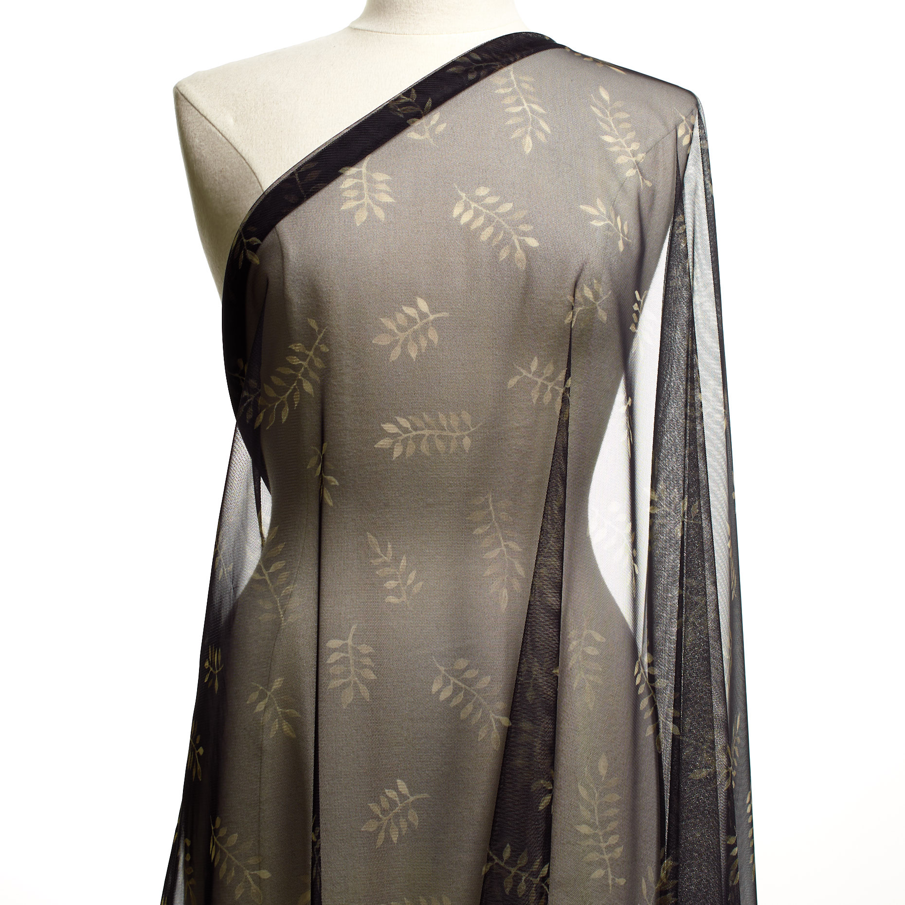 Tiul, Drukowane, Polar Night&Dusty Lime (F000043362) - Manekin