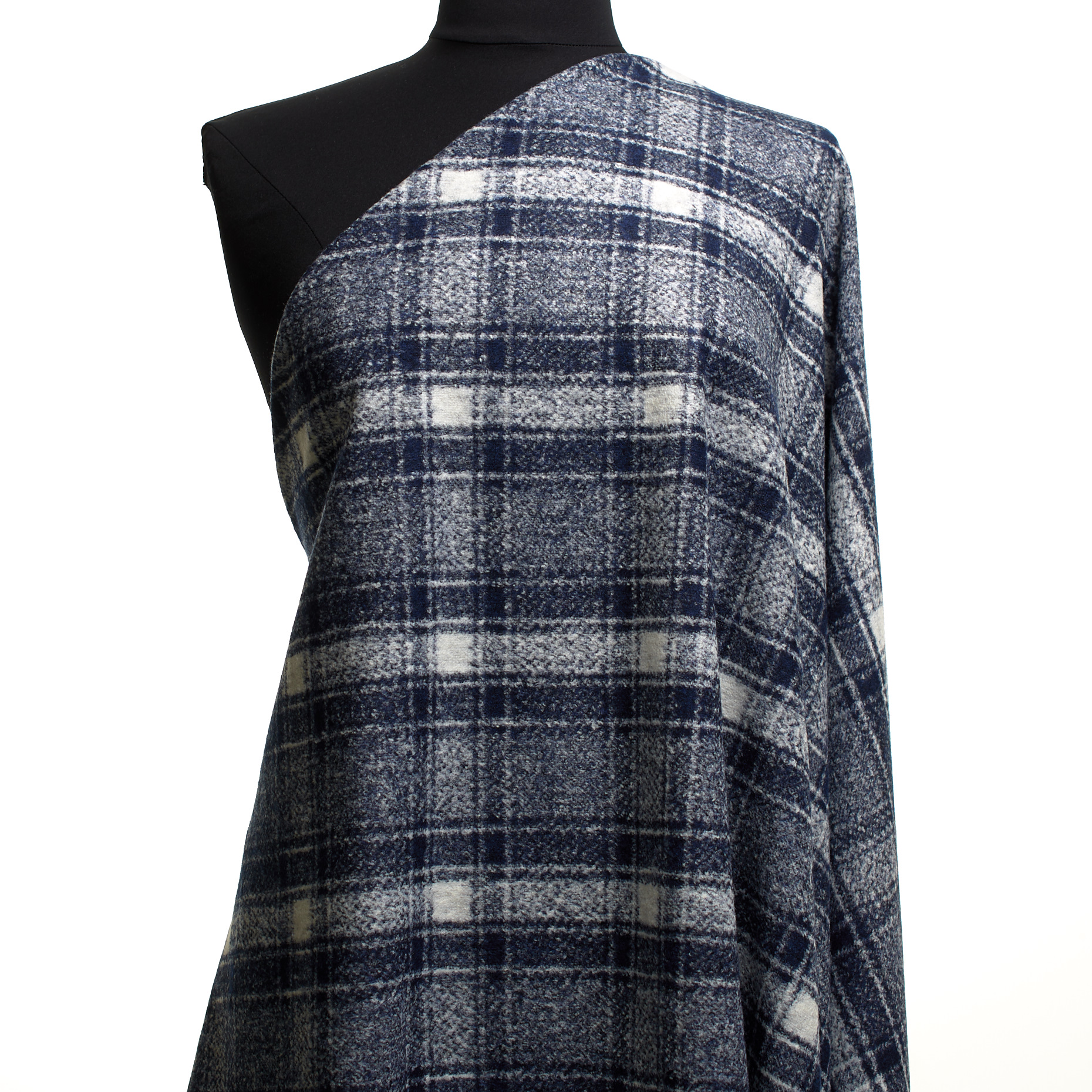 JERSEY, WOOL BLEND, CHECK, SNOW WHITE&OCEANA (F000047507) - Mannequin