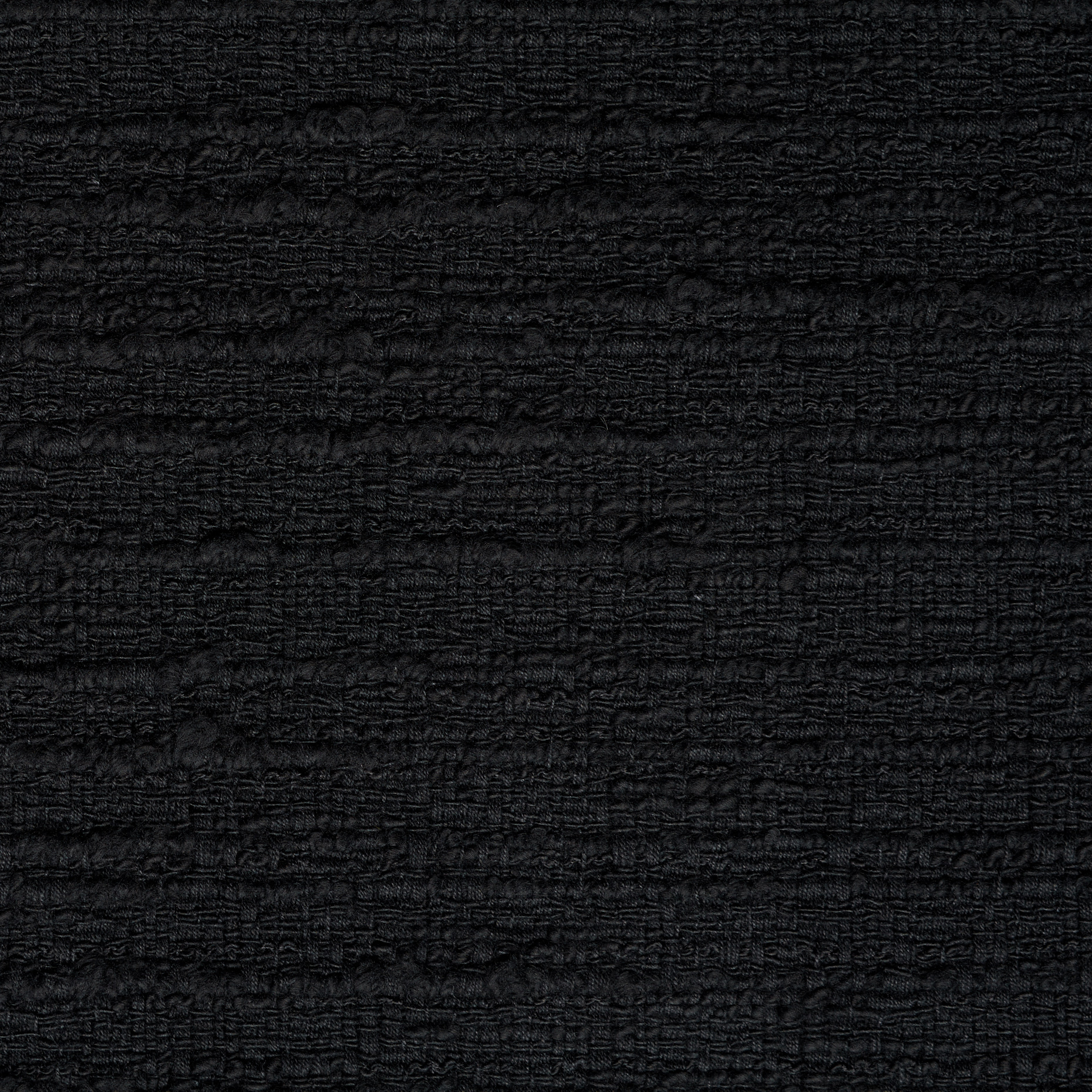 Chanel, Cotton, Slub Yarn, Raven Black (F000049481) - Texture