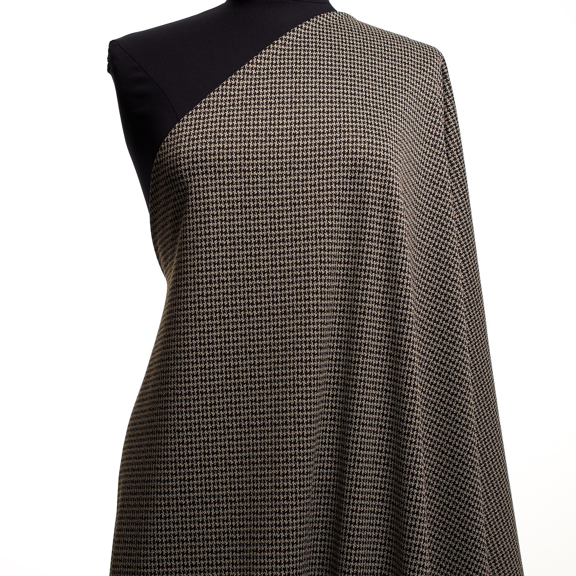 Трикотаж, Стрейч, Гусинная Лапка, Tiramisu (F000042681) - Манекен