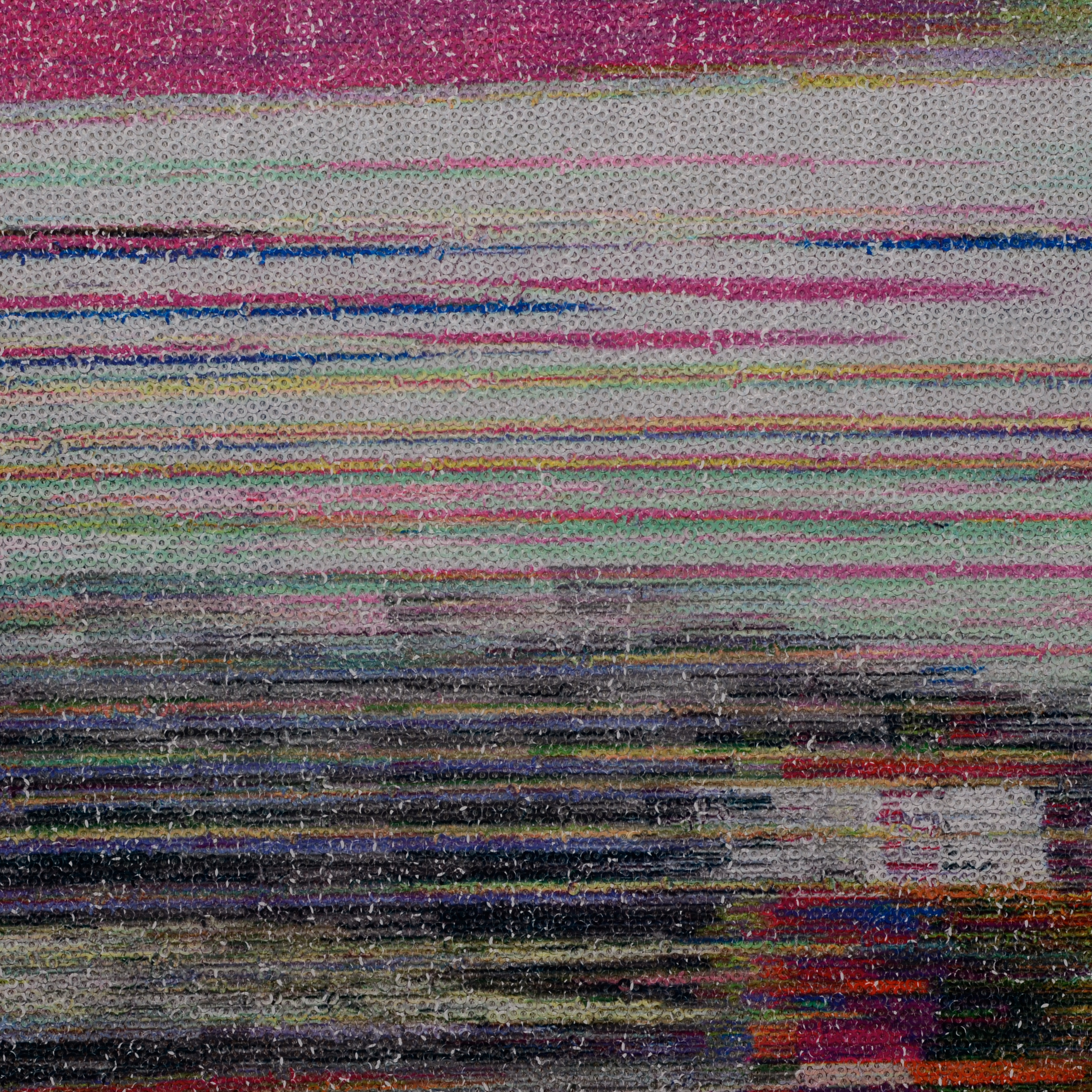 Пайетки, Принт, Стрейч, Azalea Pink (F000018814) - Ткань