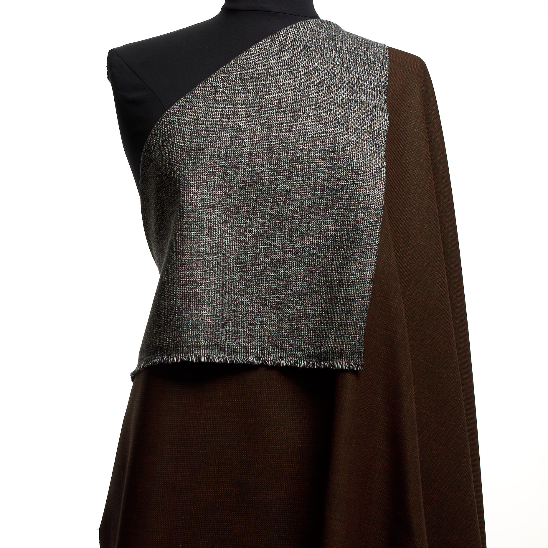 Double, Baumwolle, Schurwolle, Seal Brown&Blackened Pearl (F000045059) - Schaufensterpuppe