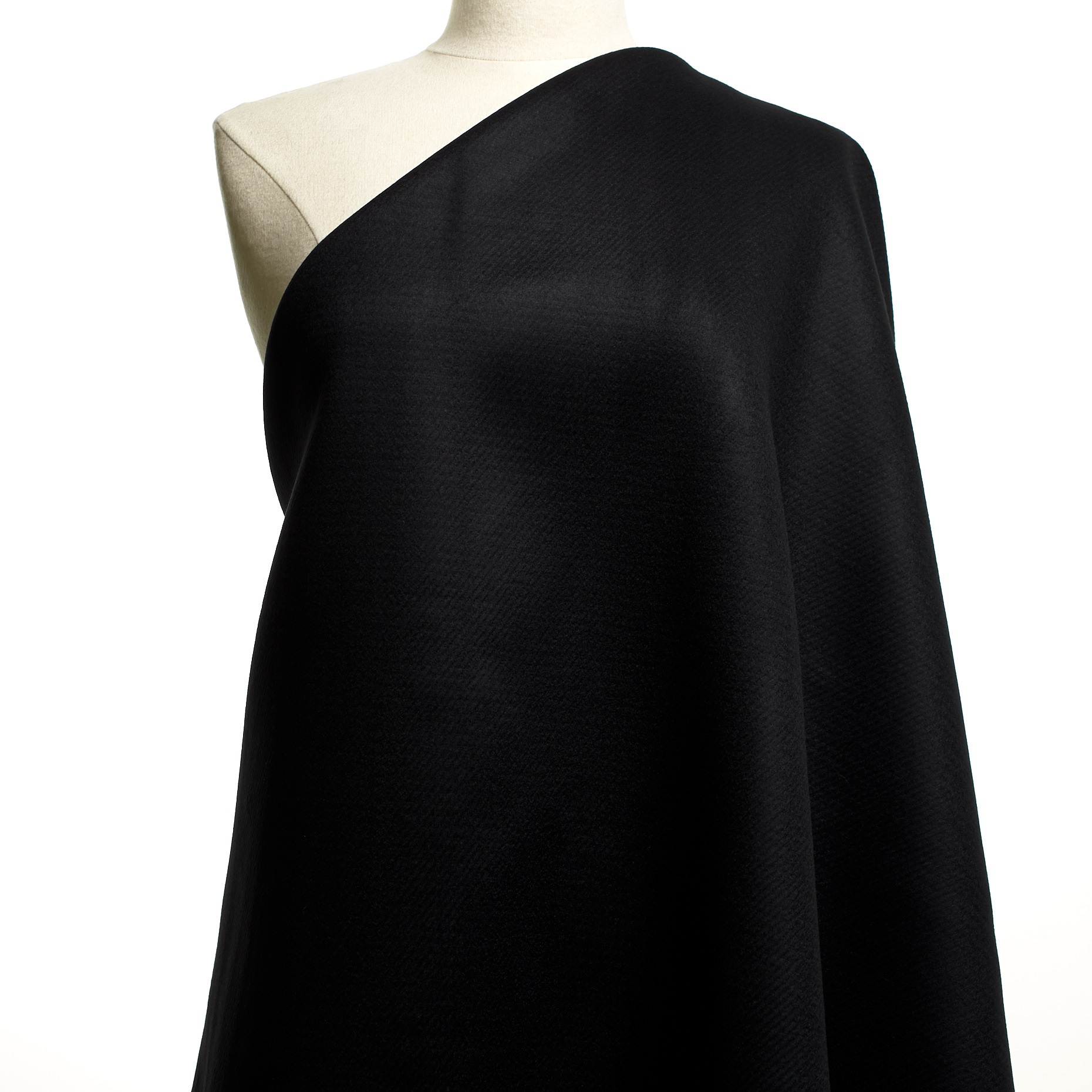 LODEN, VIRGIN WOOL, STIFF, JET BLACK (F000048201) - Mannequin
