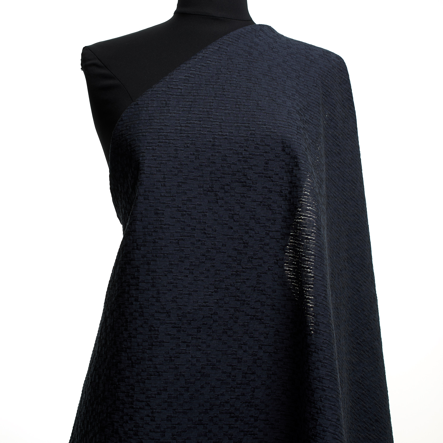 COTTON, VISCOSE BLEND, MICRO STRUCTURE, MOOD INDIGO (F000045523) - Mannequin