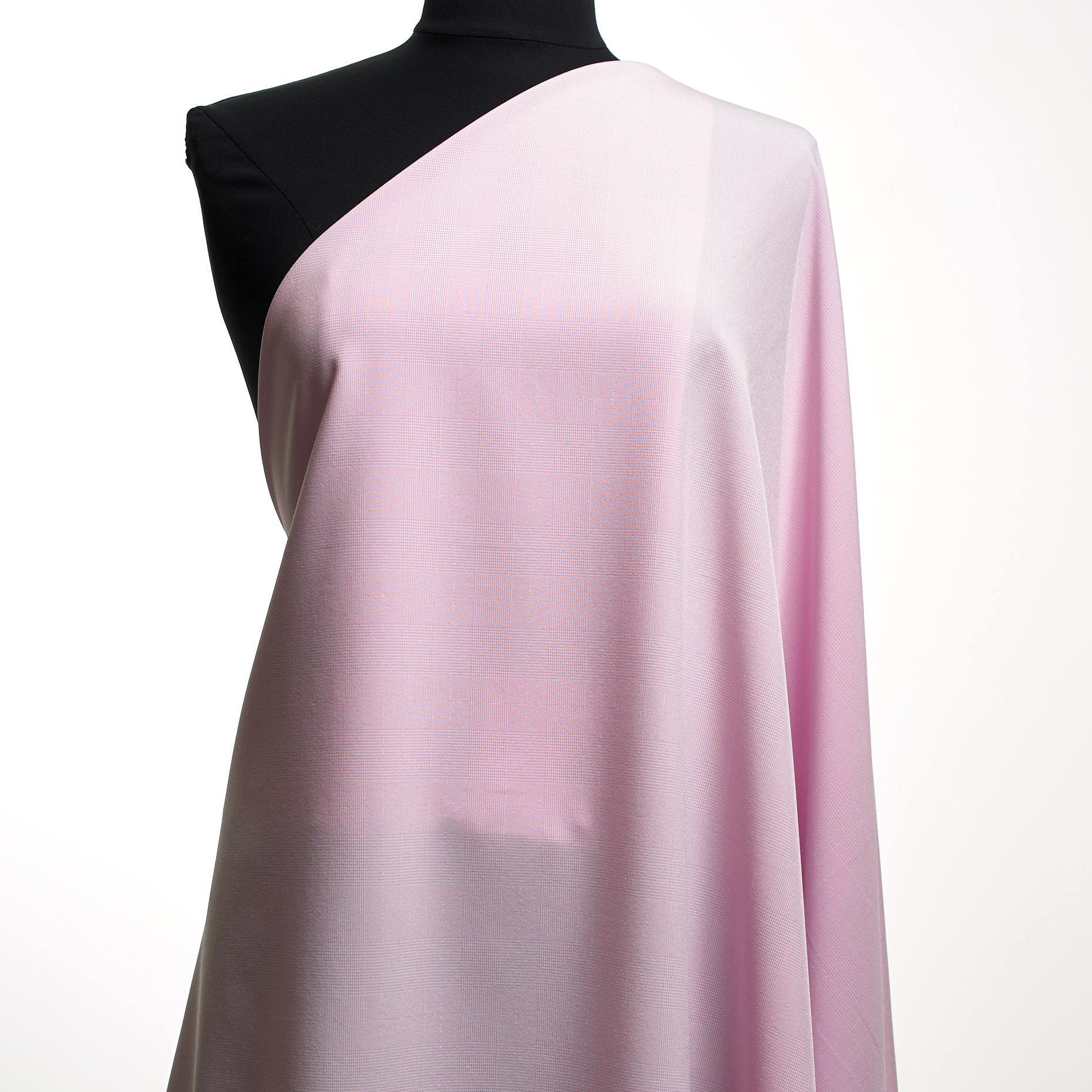 Креп, Клетка, Отблеск, Chalk Pink&Brilliant White (F000048239) - Манекен