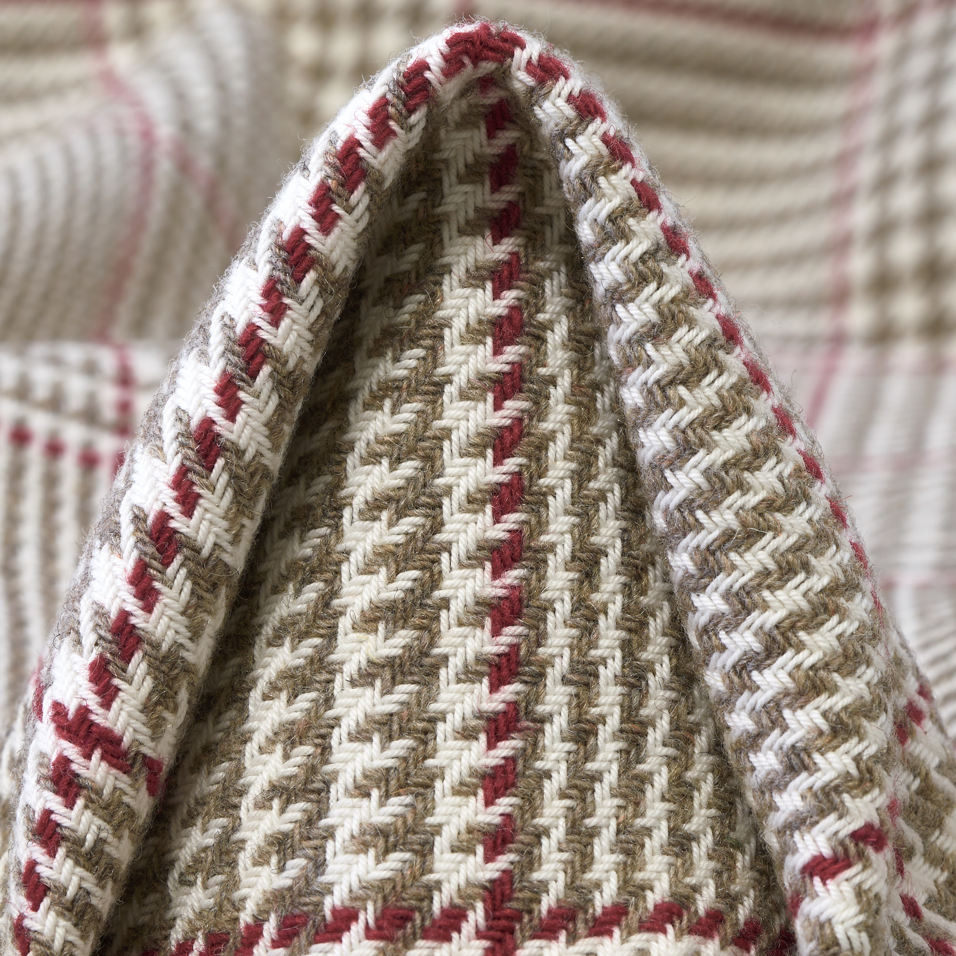 COTTON, VIRGIN WOOL, CHECK, ALUMINIUM