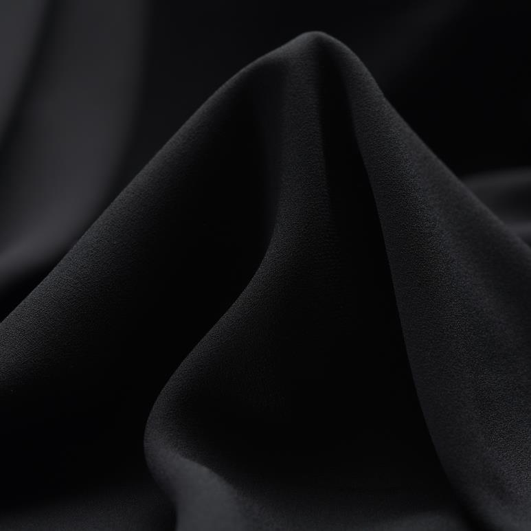 Crêpe De Chine, Jet Black (F000029322)