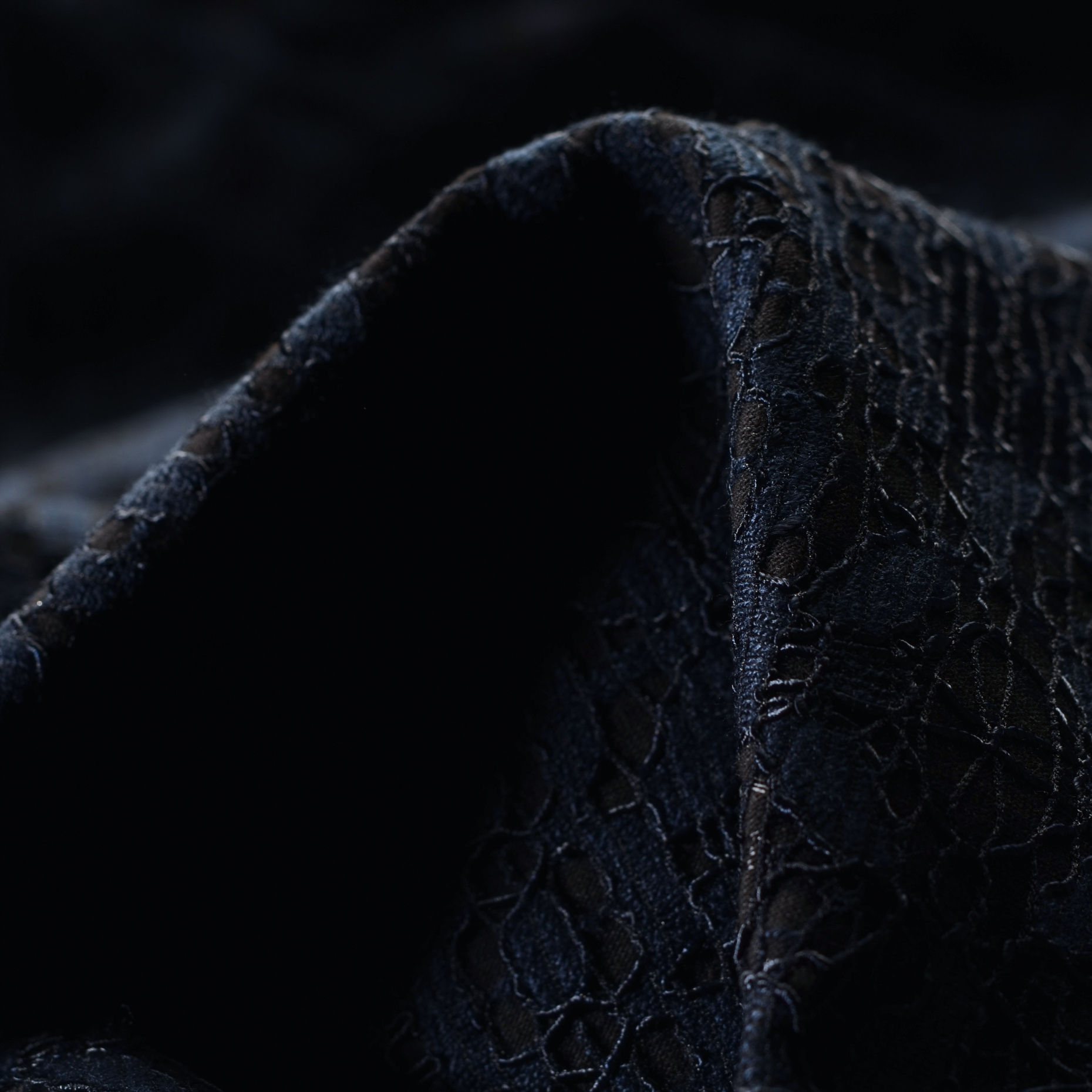 LACE, COTTON, ELASTIC, OCEAN DEEP&RAVEN BLACK (F000017869)