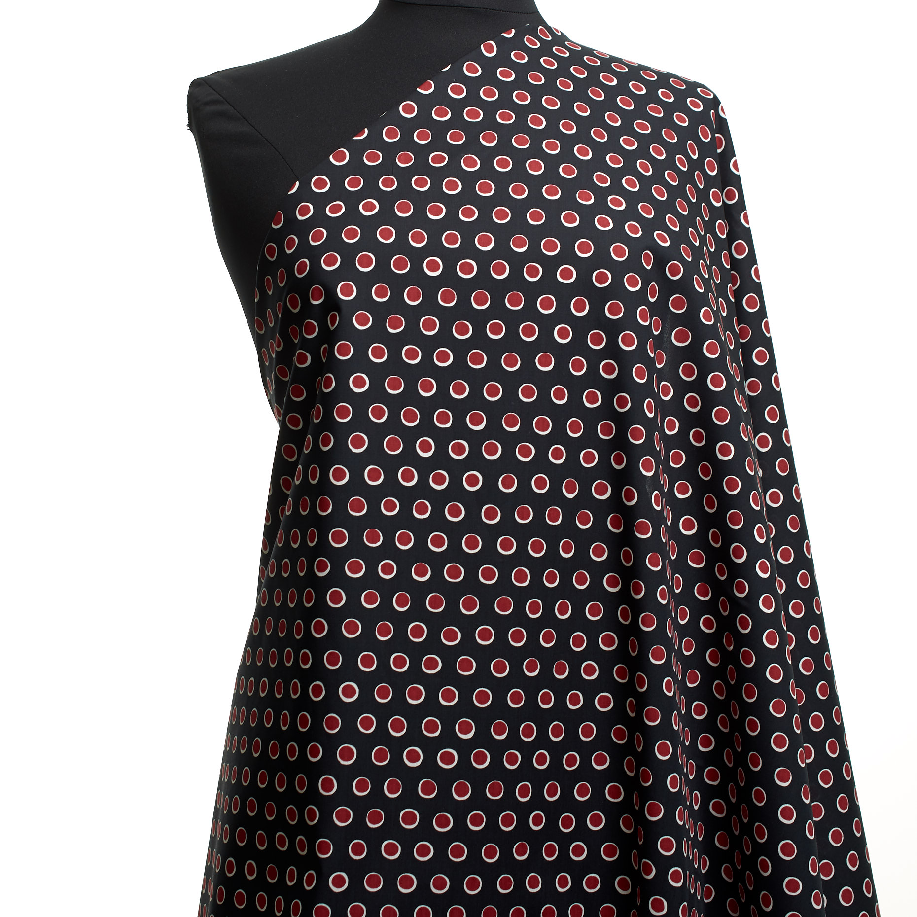 Popeline, Coton, Pois, Savvy Red&Raven Black (F000036184) - Mannequin
