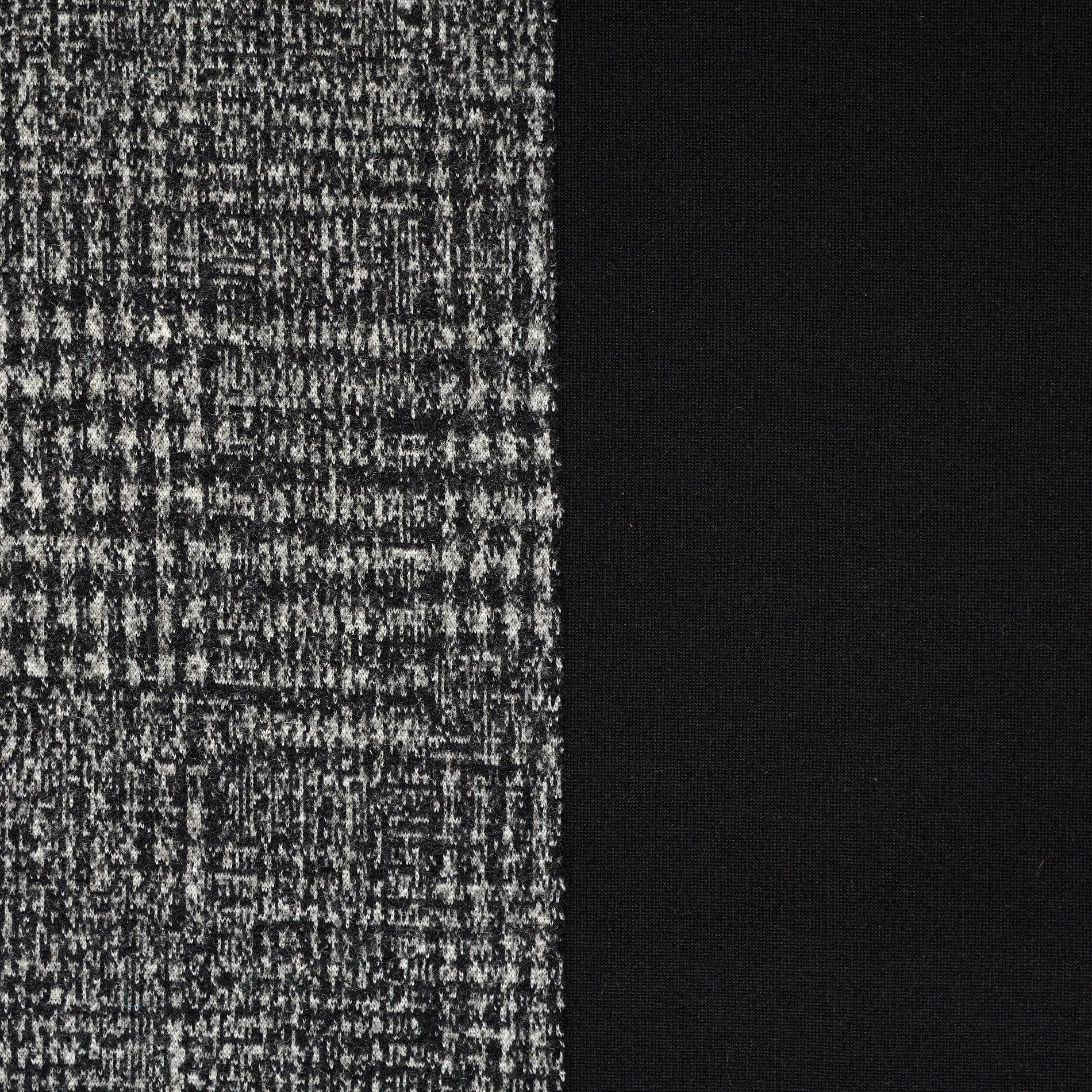 JERSEY, WOOL, GLENCHECK, RAVEN ALABASTER (F000033060) - Texture