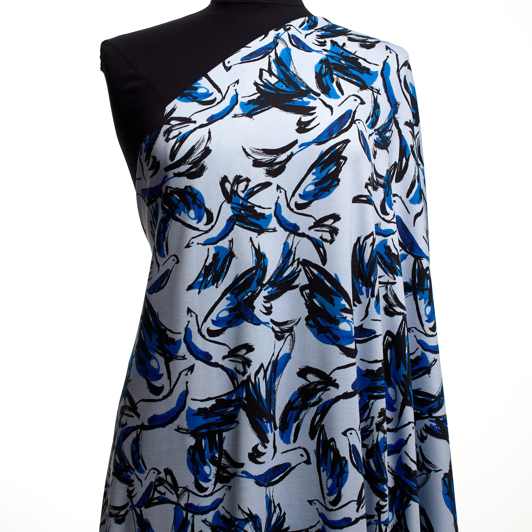 Rippjersey, Baumwolle Elastik, Glacier Blue (F000042945) - Schaufensterpuppe