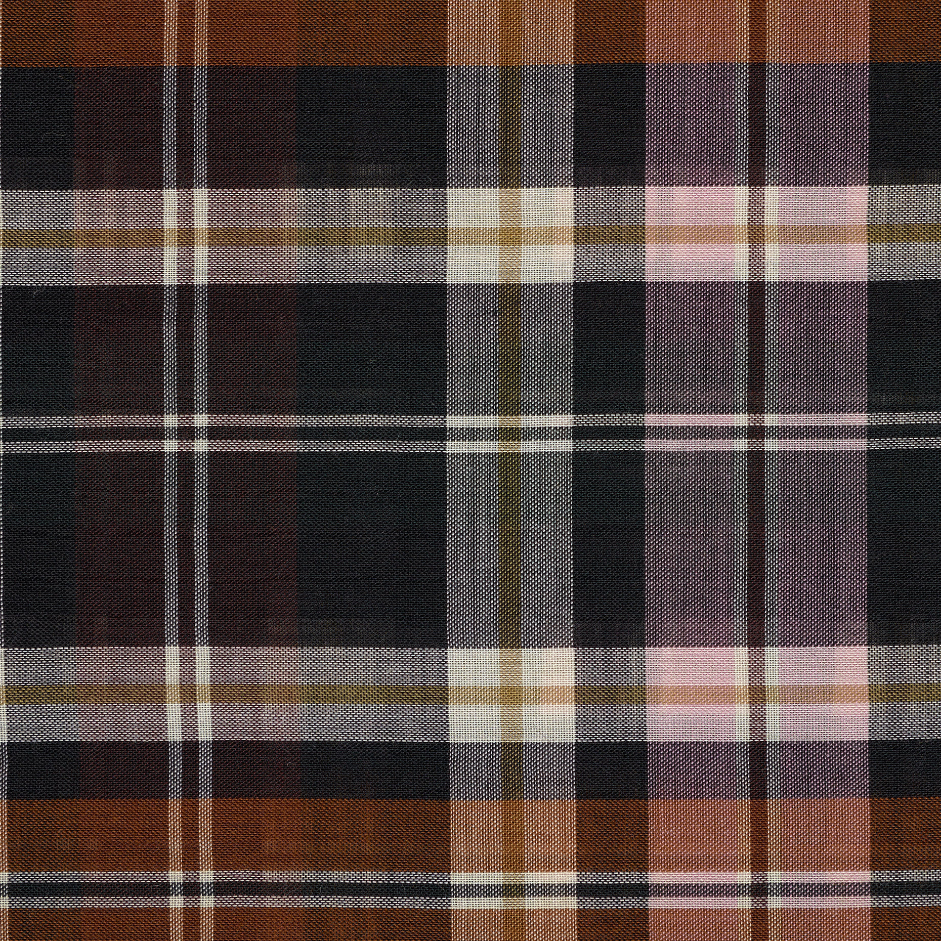 Смесовая шерсть, Клетка, Прозрачная, Blushing Bride&Raven Black (F000041564) - Ткань