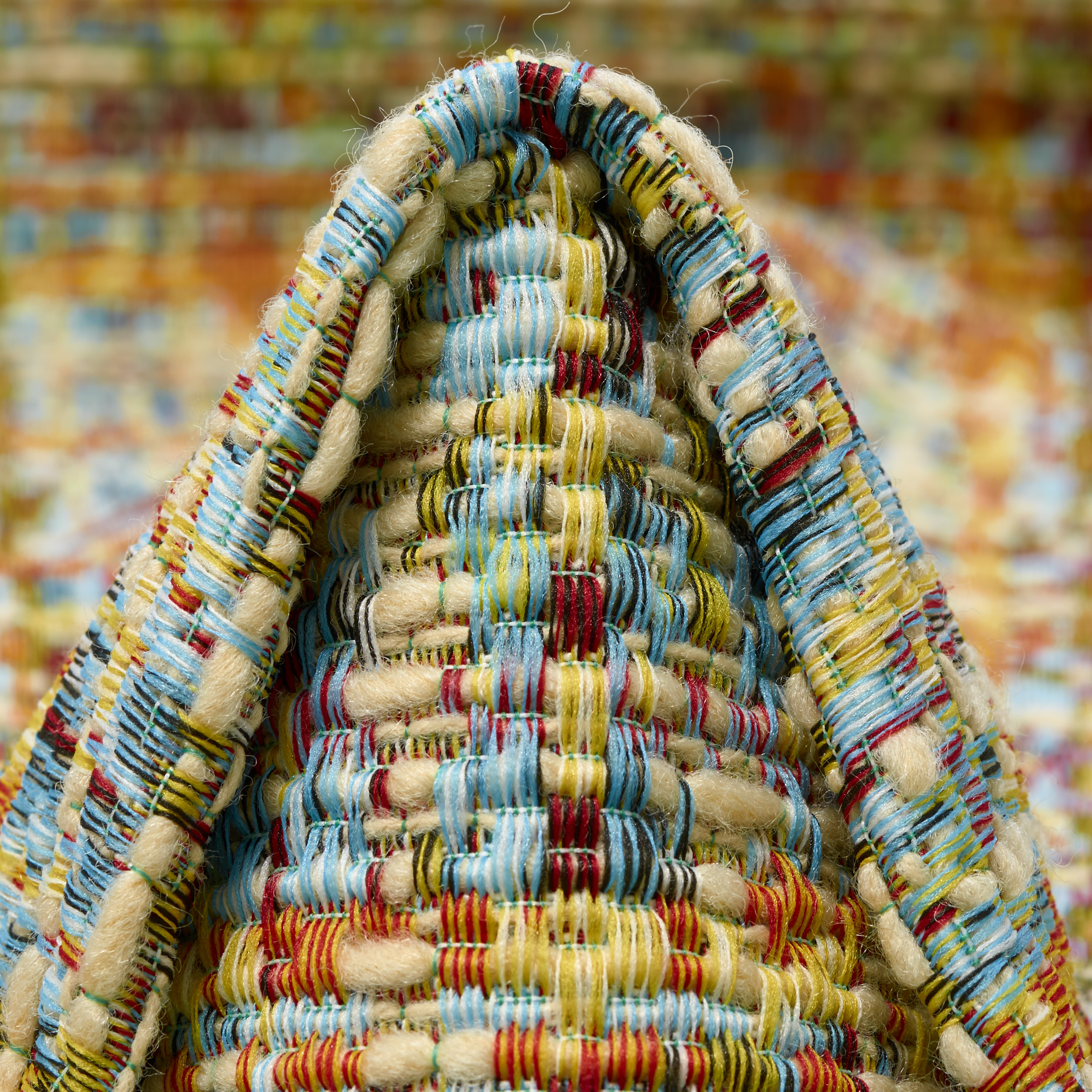 Jacquard, Cotton Blend, Slub Yarn, Antique White&Crystal Blue