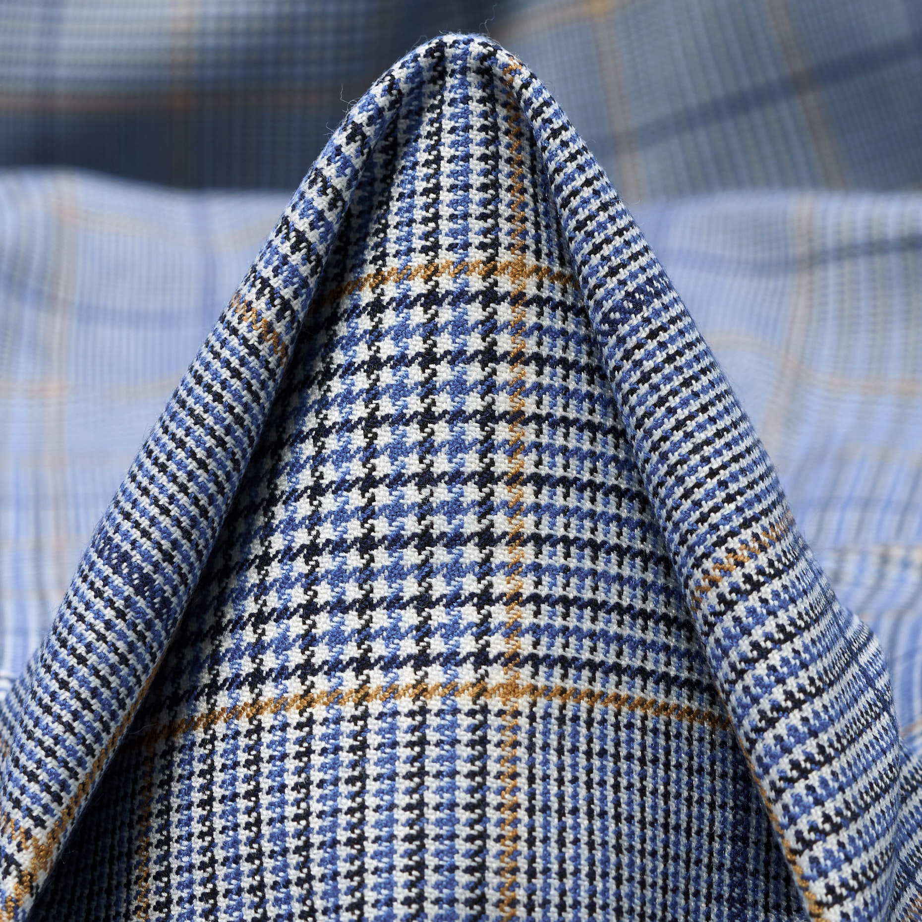 Viscosa Mix, Cuadro, Elástico, White Onyx&Colony Blue (F000045370)