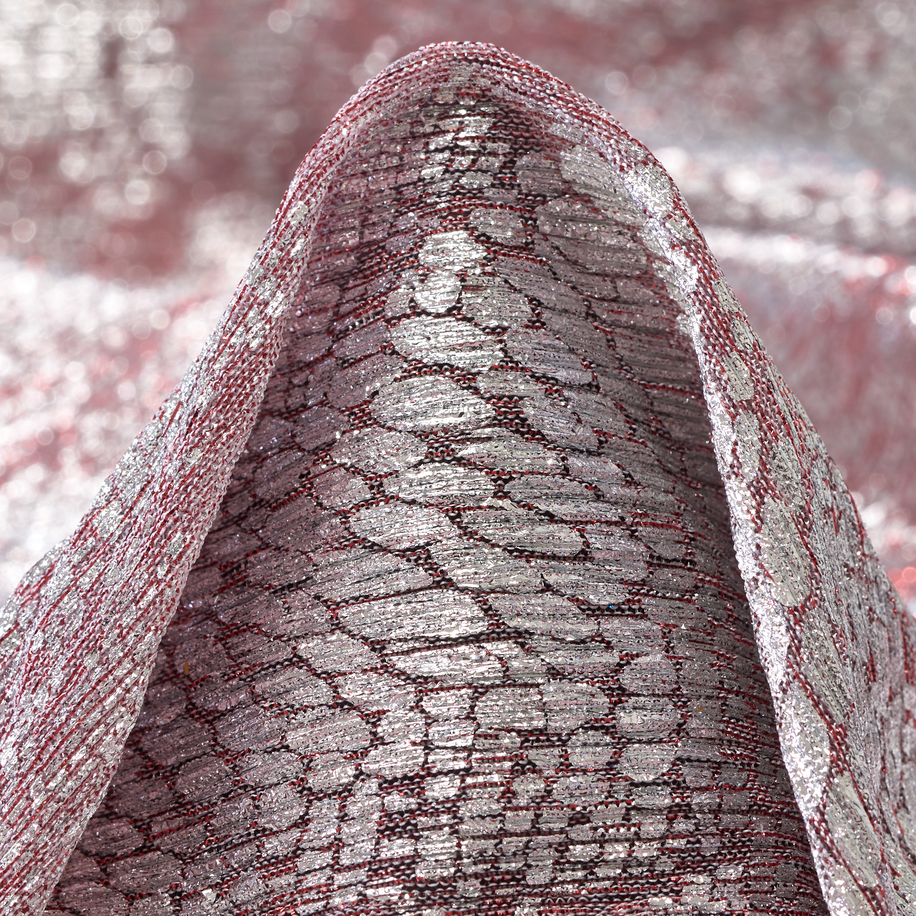 Jersey, Lurex, Połysk, Nimbus Cloud&Silver (F000045574)