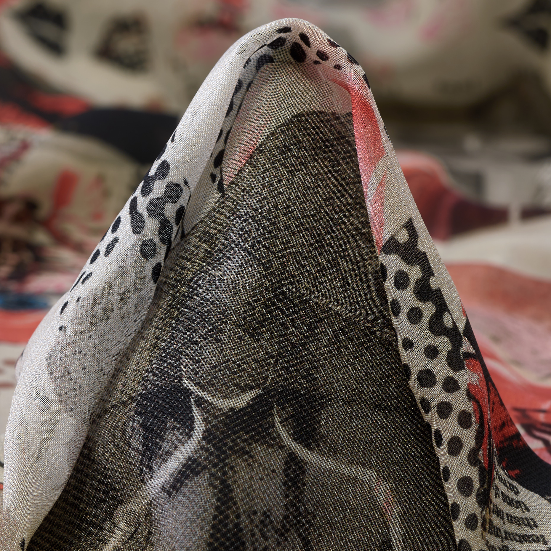 CHIFFON, PRINTED, PALE MAUVE (F000032064)